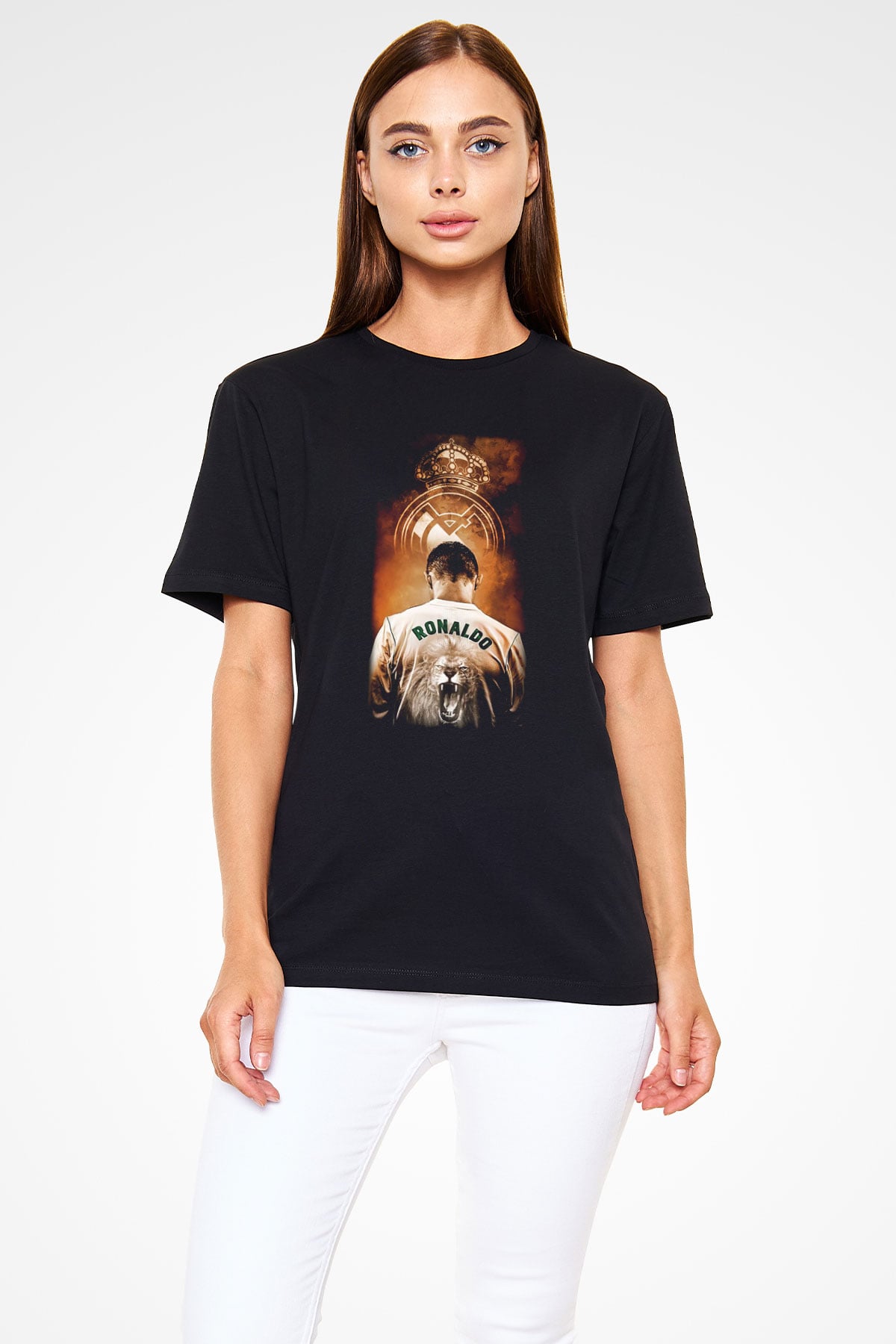 Cristiano Ronaldo Siyah Unisex Tişört T-Shirt - TişörtFabrikası