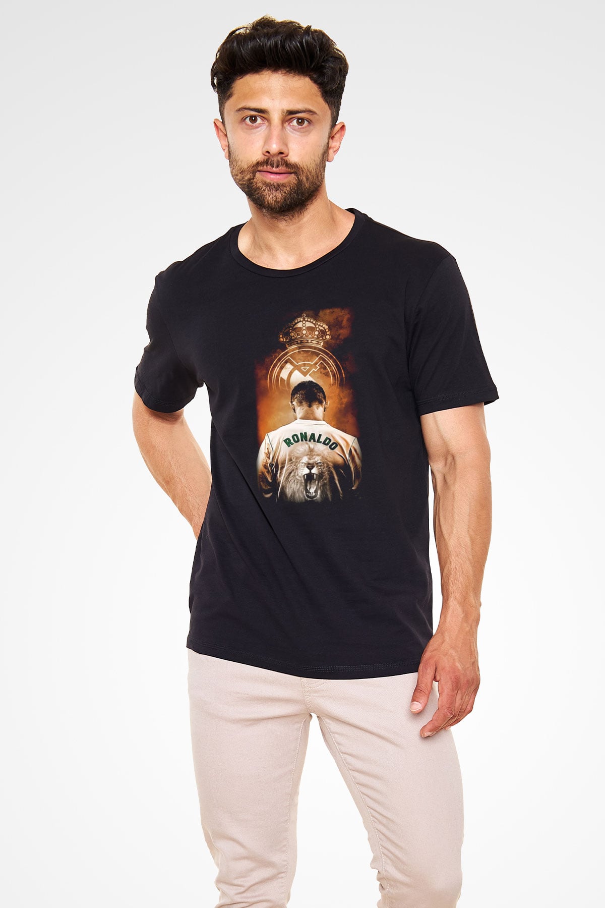 Cristiano Ronaldo Siyah Unisex Tişört T-Shirt - TişörtFabrikası