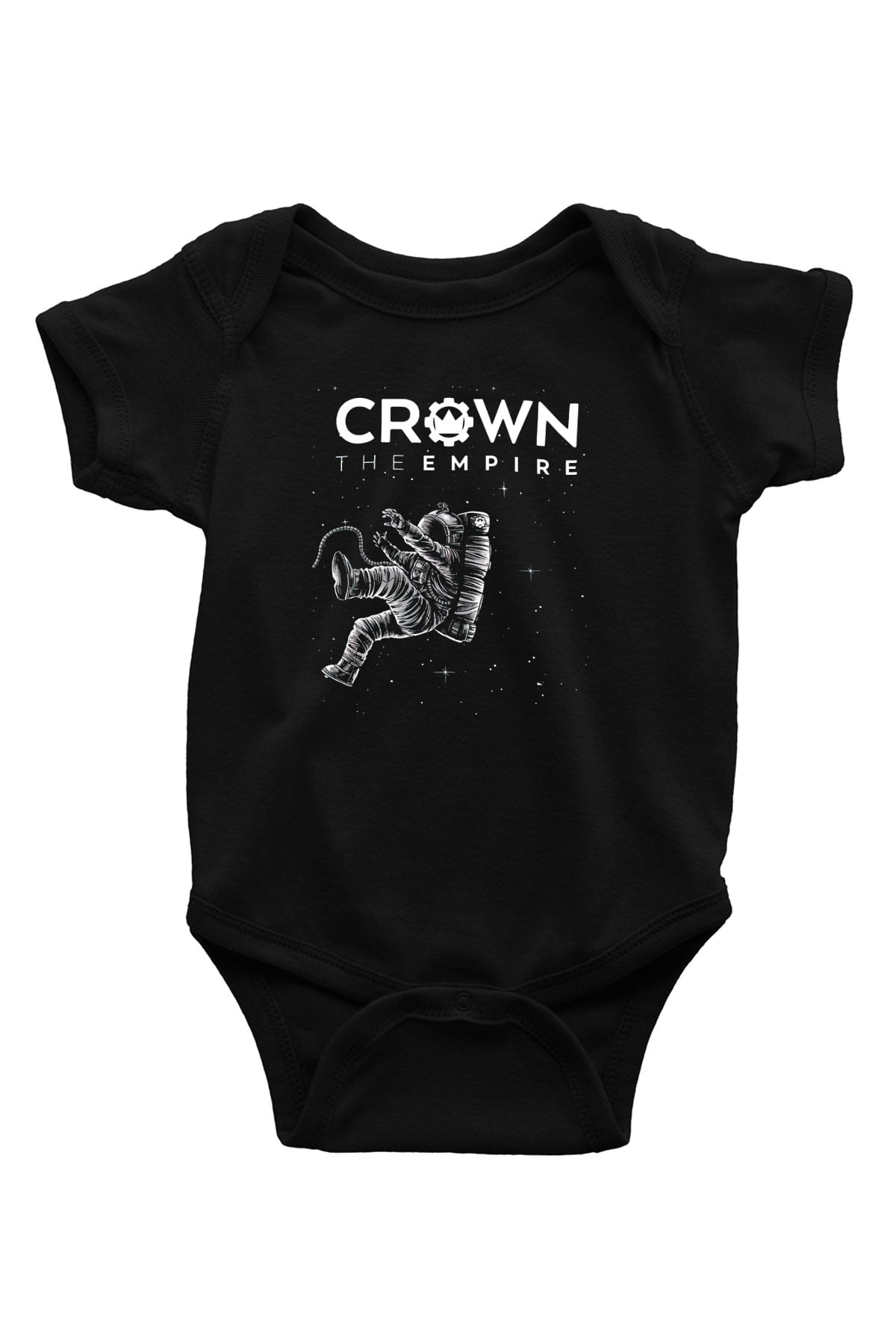 Crown the Empire Baskılı Siyah Bebek Body - Zıbın
