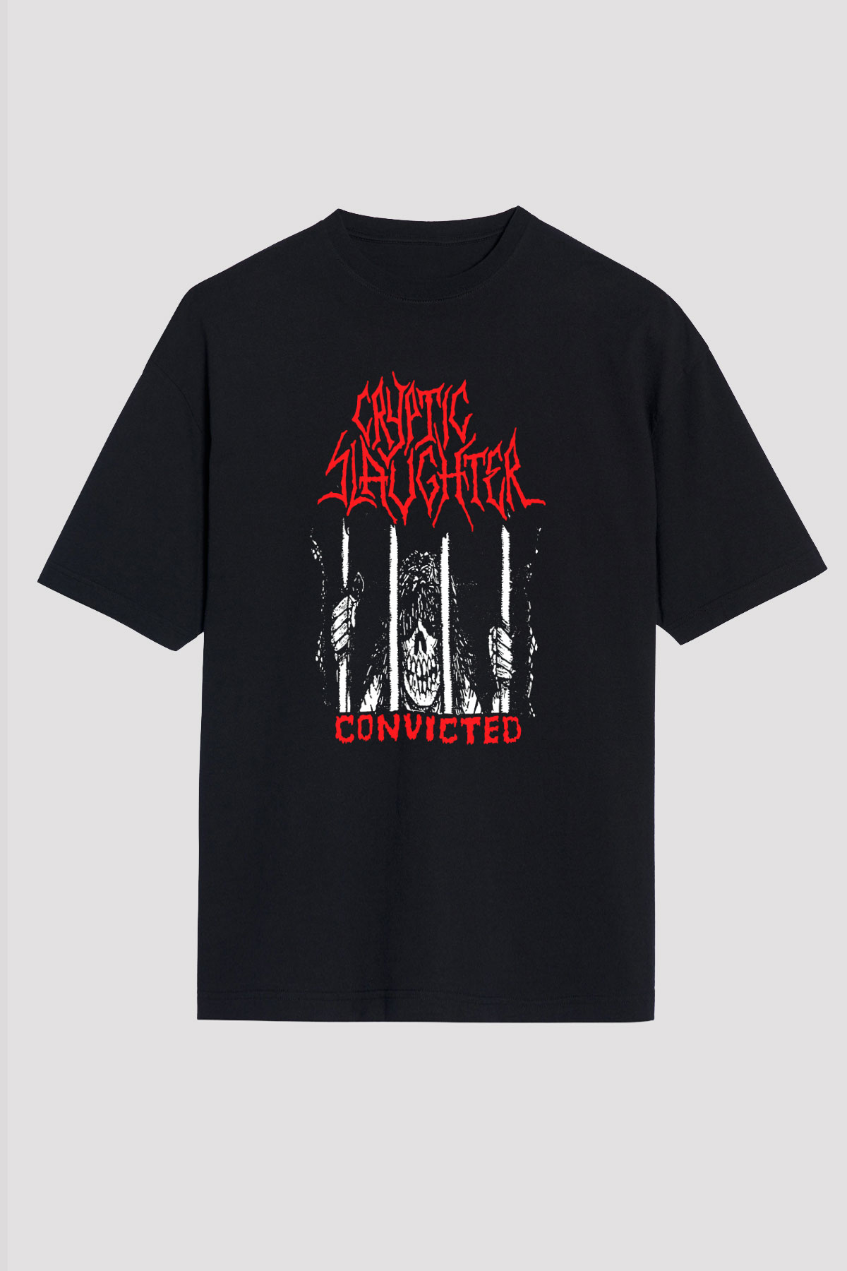 Cryptic Slaughter Siyah Unisex Tişört T-Shirt - TişörtFabrikası