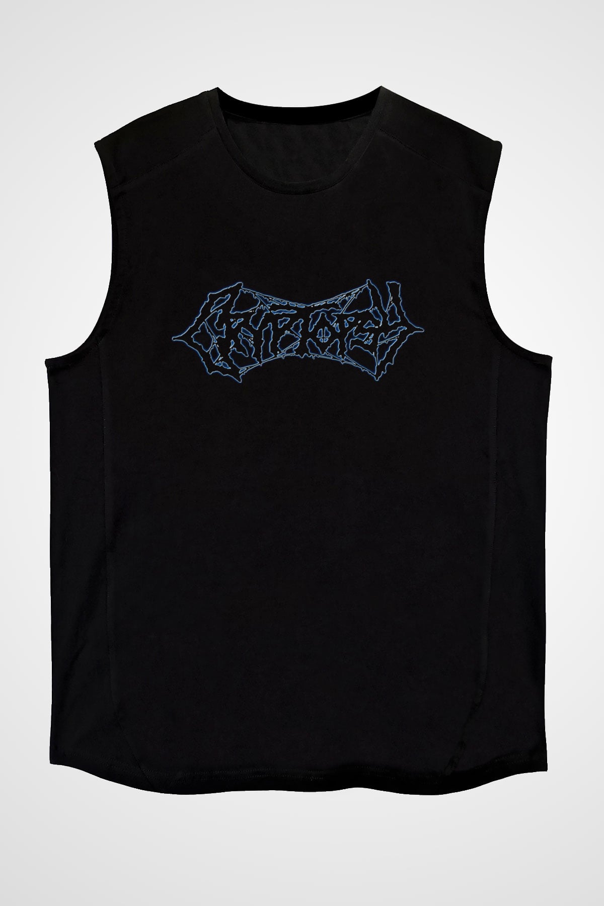 Cryptopsy Baskılı Unisex Siyah Kolsuz Tişört - Tshirt