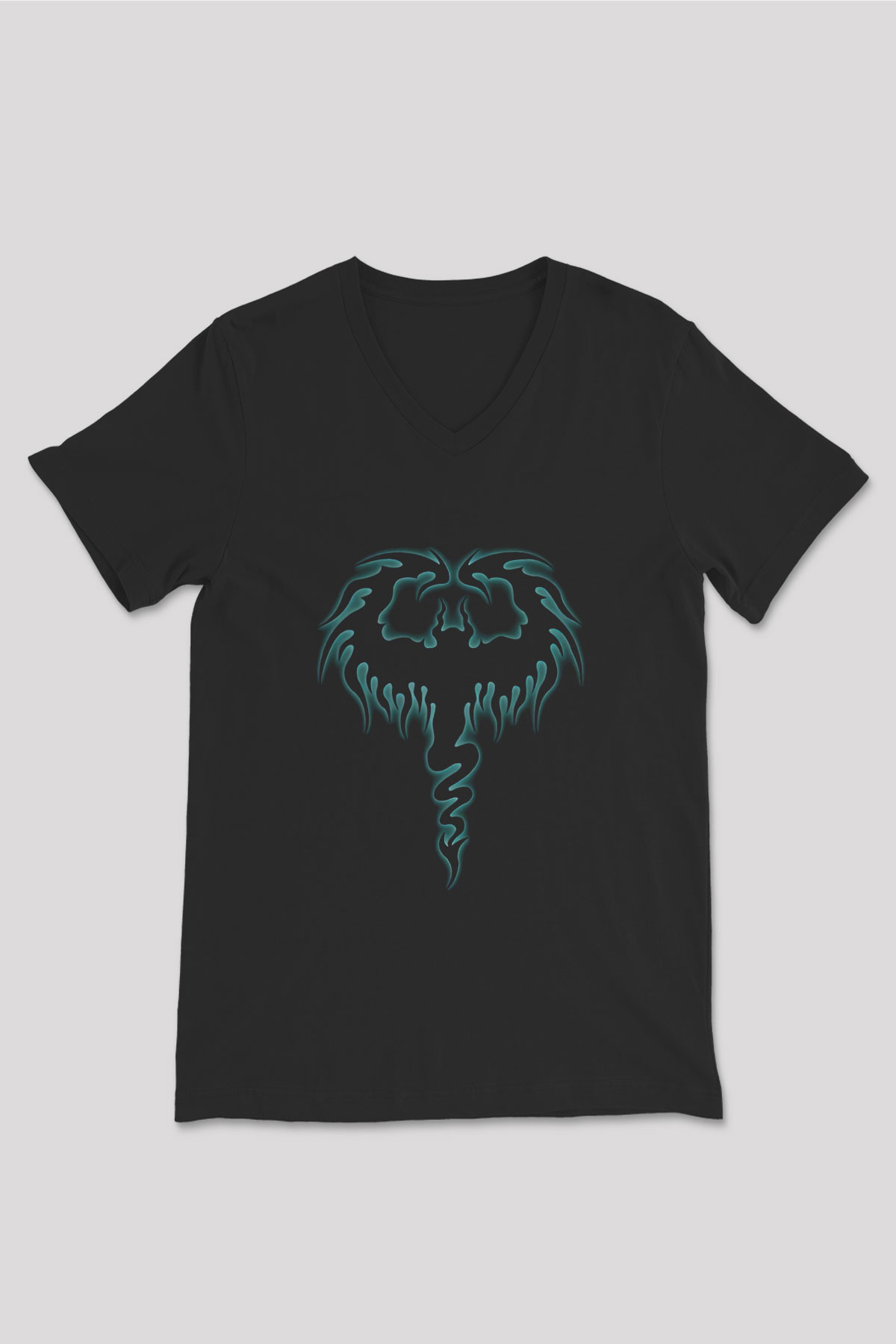 Cryptopsy Baskılı Unisex Siyah V Yaka Tişört - Tshirt