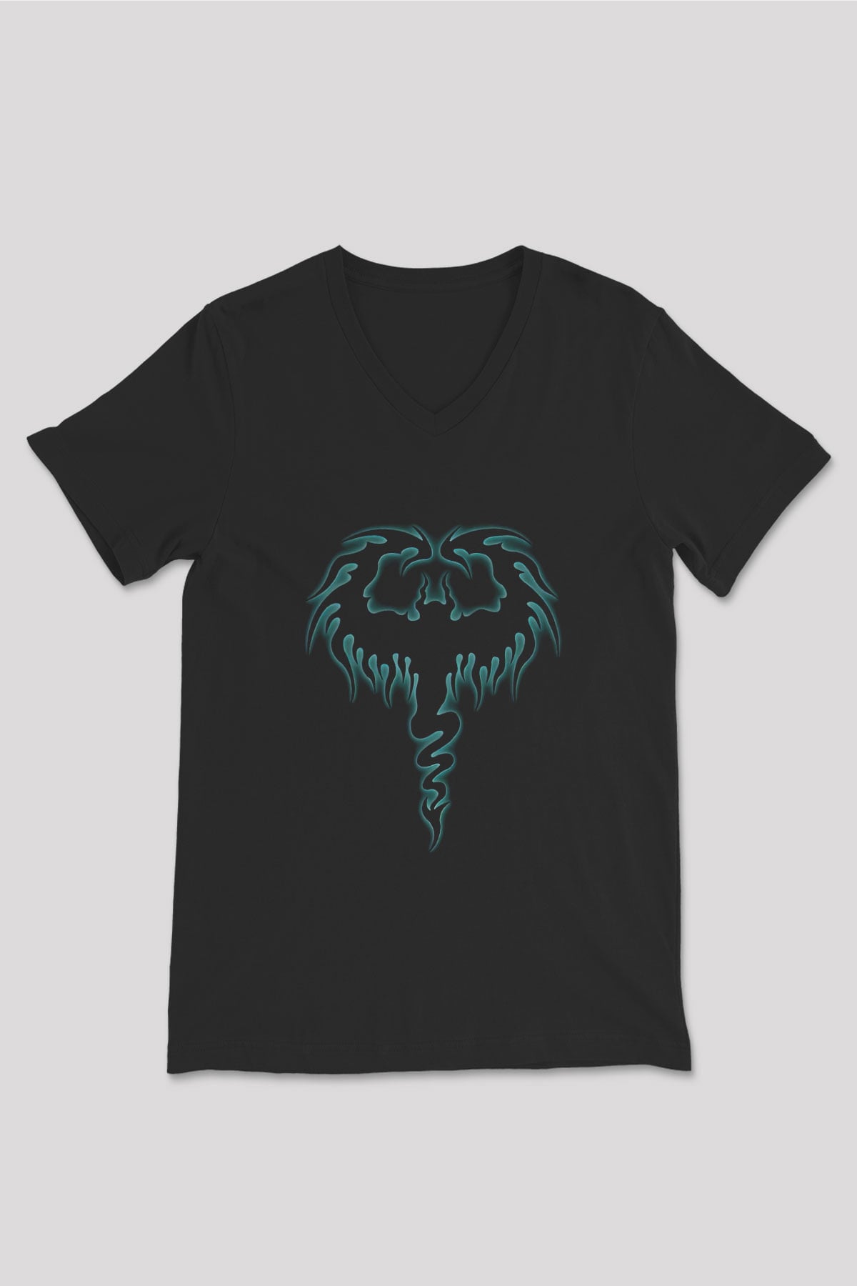 Cryptopsy Baskılı Unisex Siyah V Yaka Tişört - Tshirt