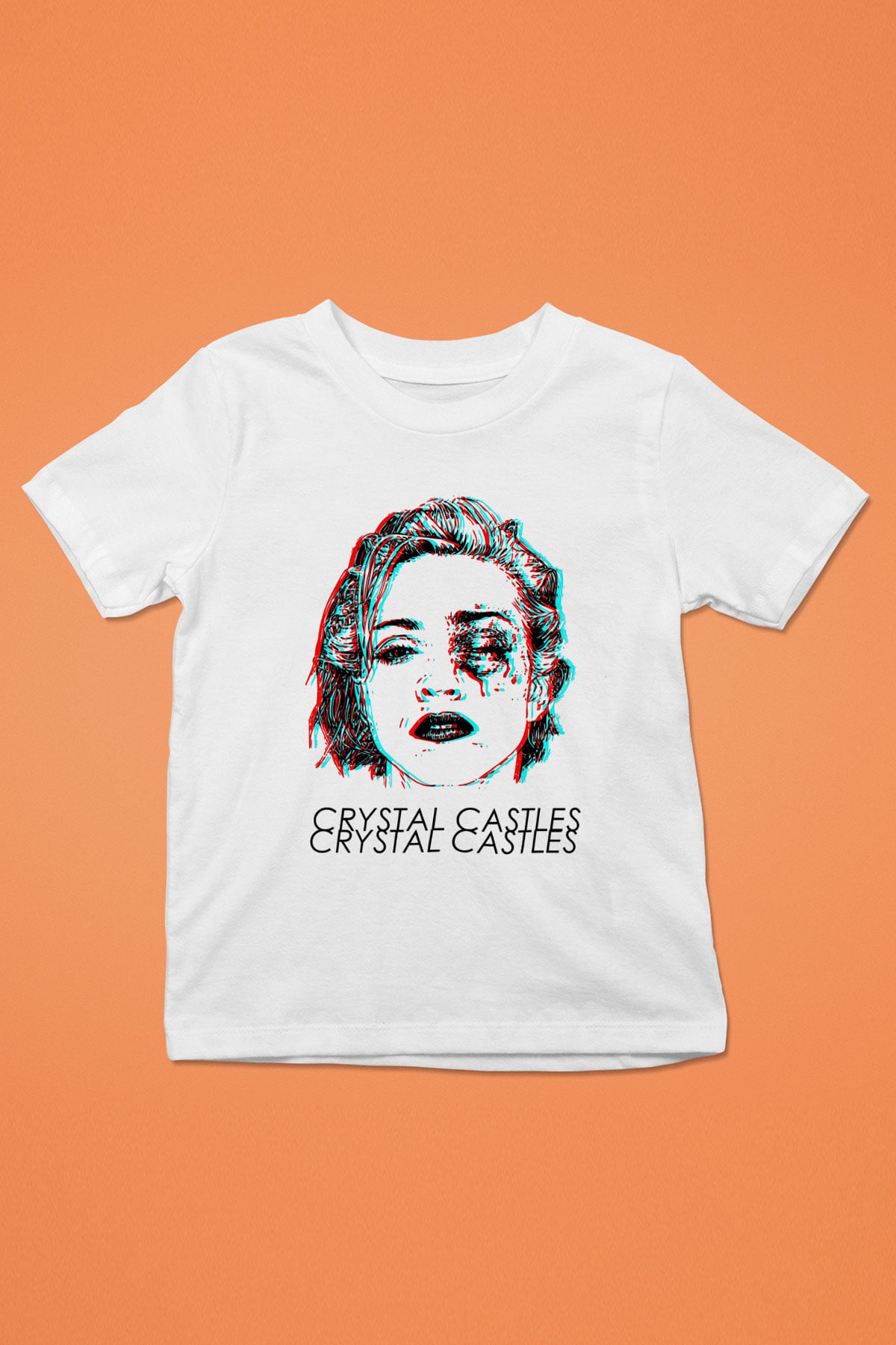Crystal Castles Baskılı Beyaz Unisex Çocuk Tişört