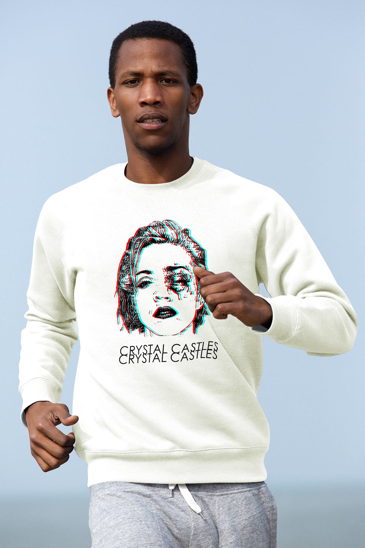 Crystal Castles Beyaz Unisex Sweatshirt