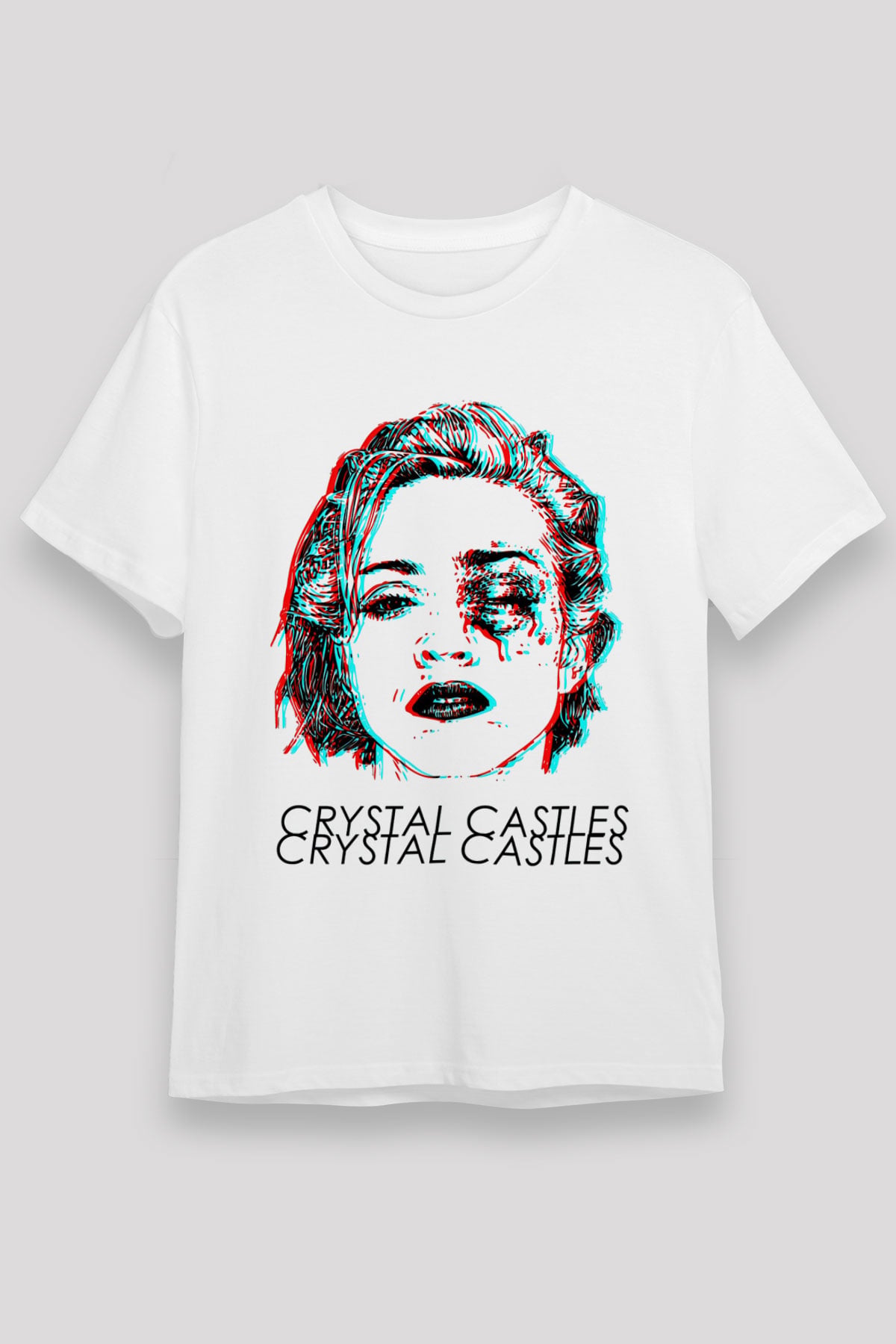 Crystal Castles Beyaz Unisex Tişört T-Shirt - TişörtFabrikası
