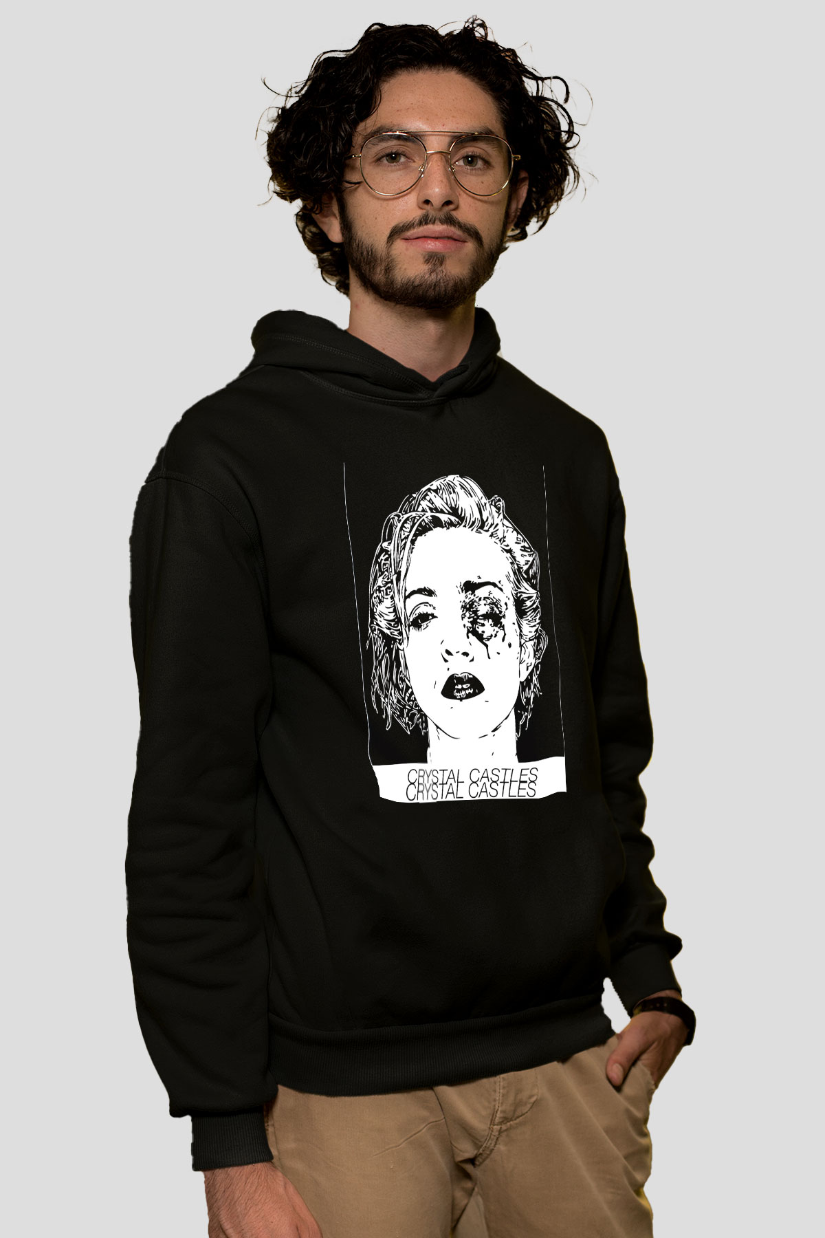 Crystal Castles Siyah Unisex Hoodie
