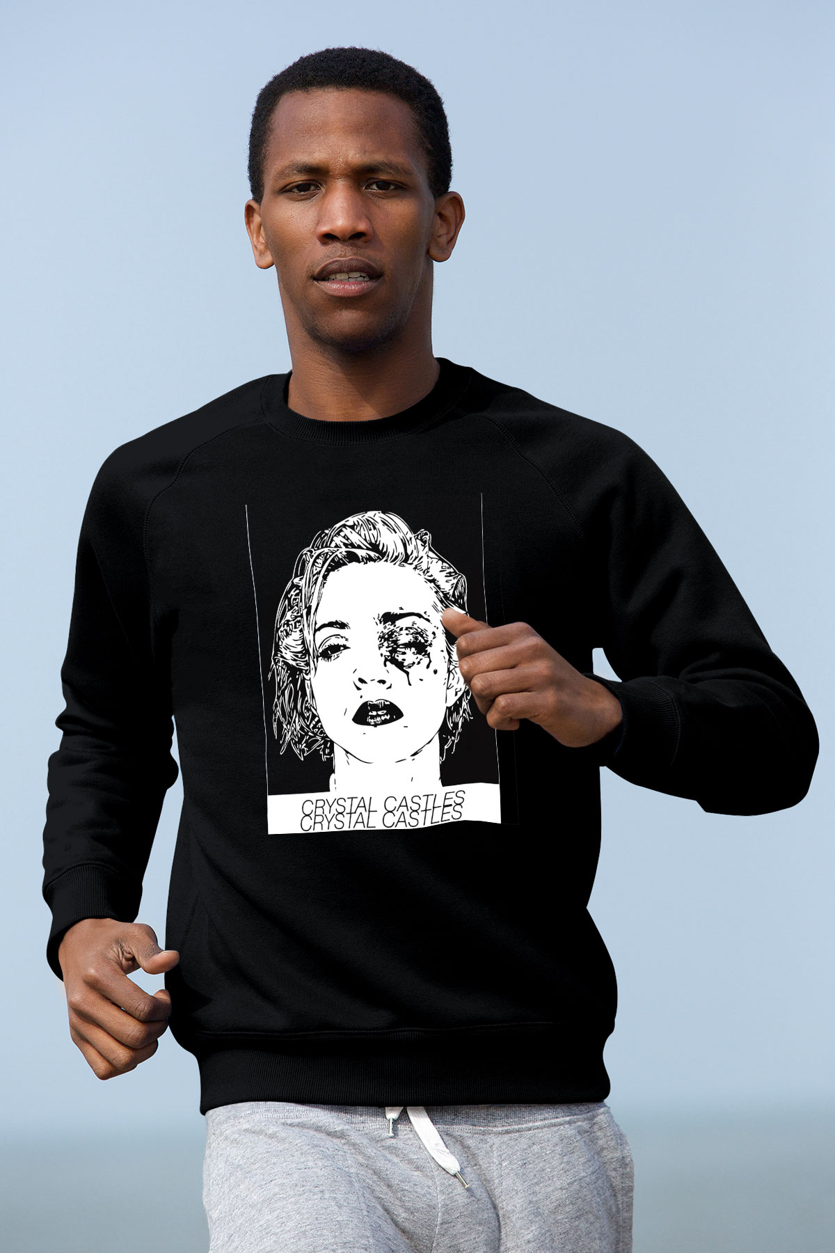 Crystal Castles Siyah Unisex Sweatshirt