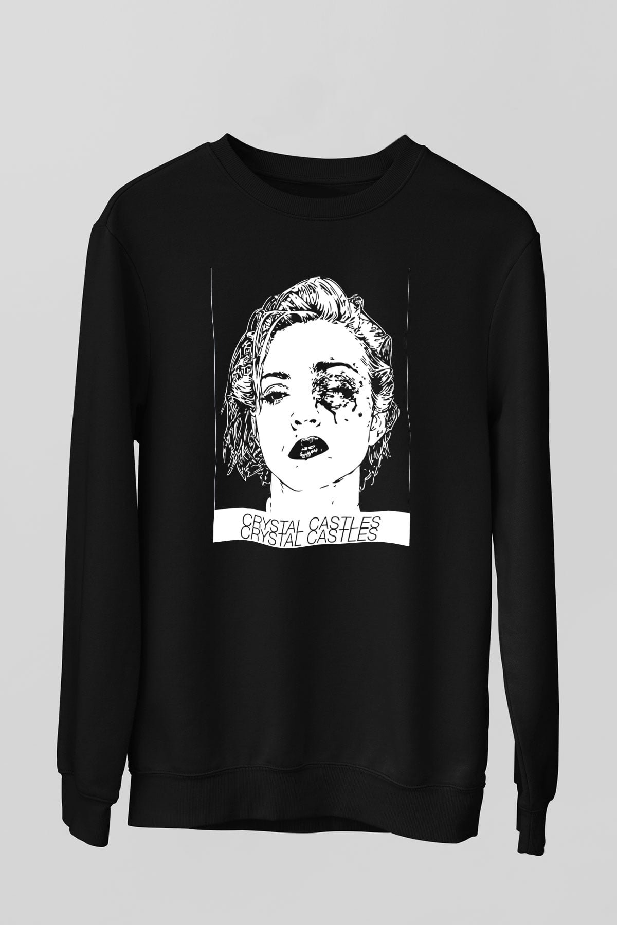 Crystal Castles Siyah Unisex Sweatshirt