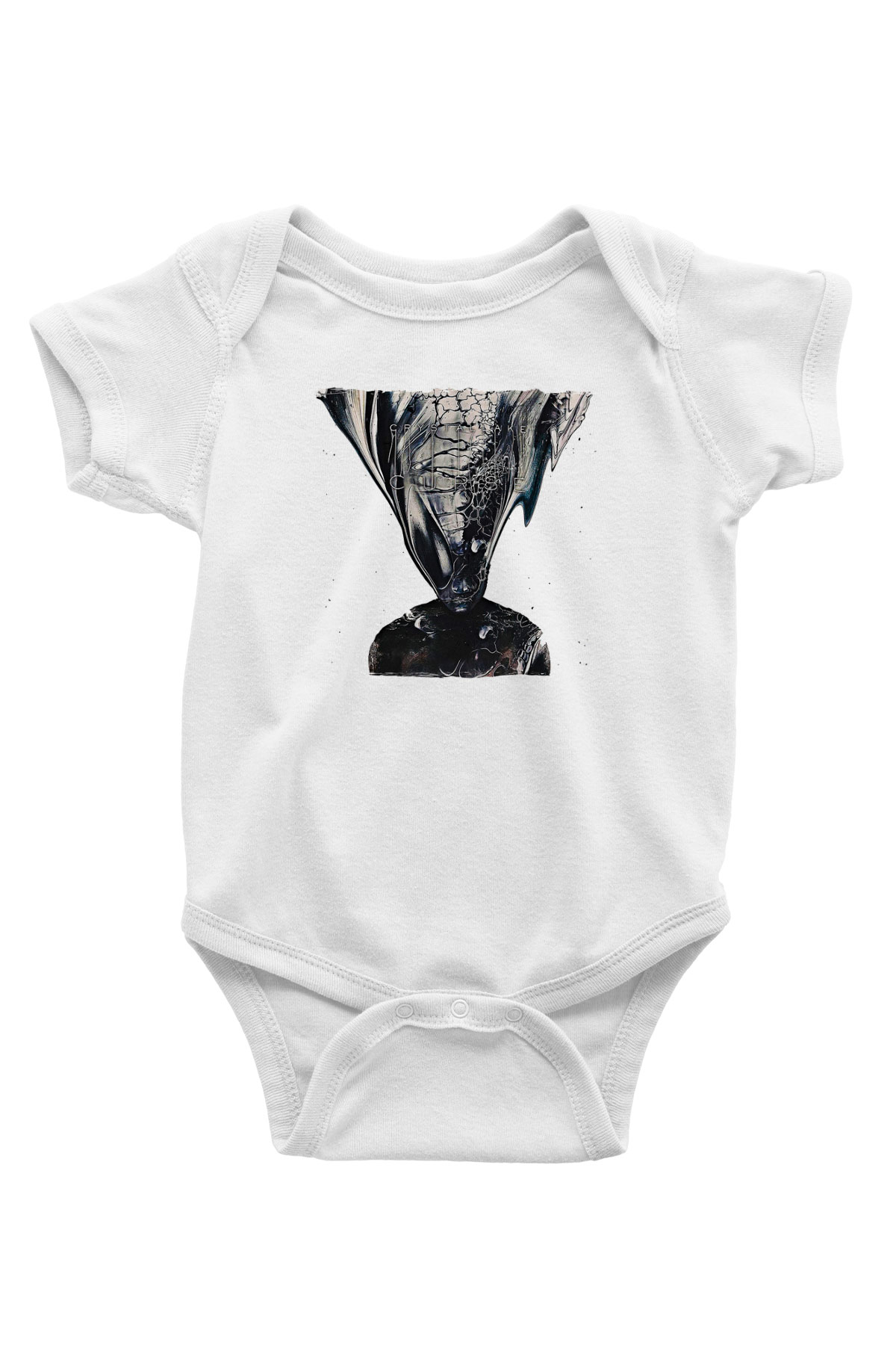 Crystal Lake Baskılı Beyaz Unisex Bebek Body - Zıbın