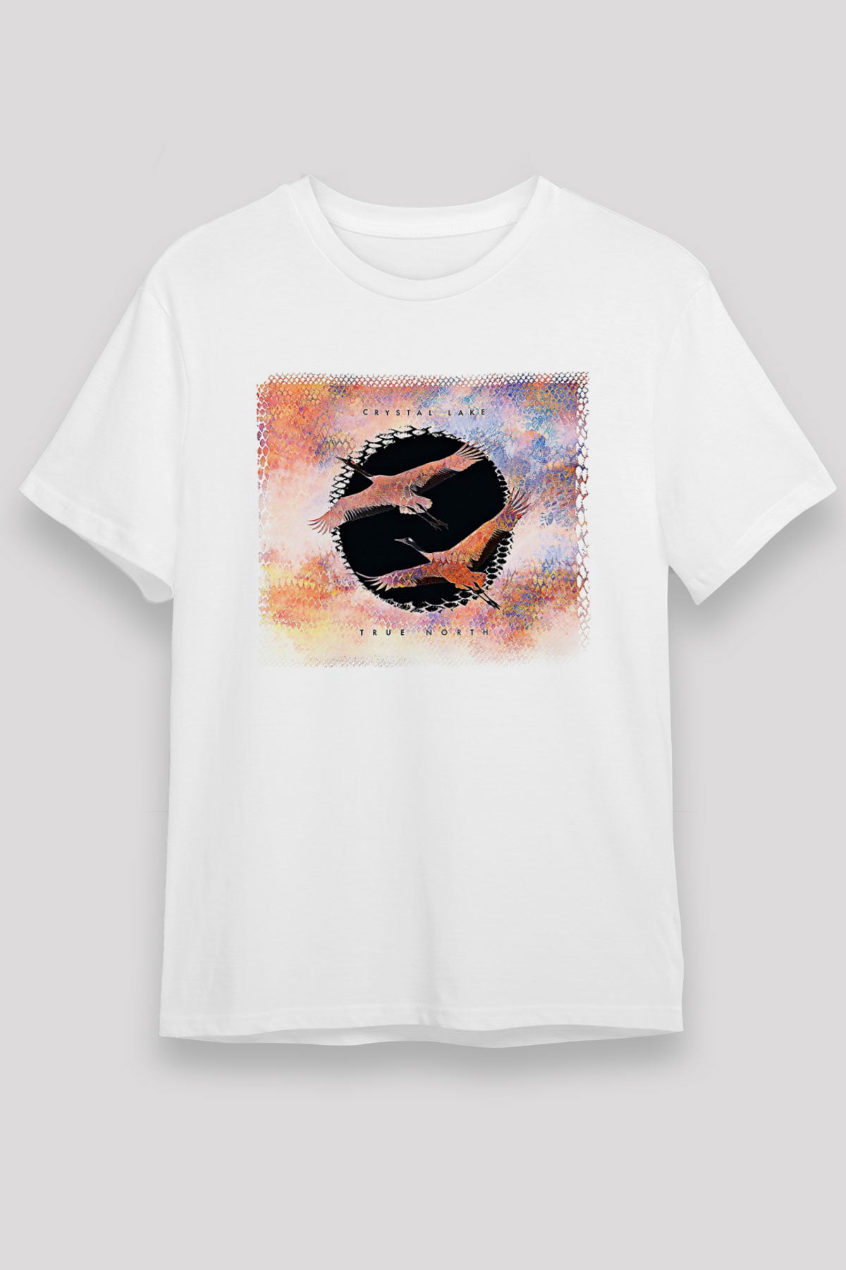 Crystal Lake Baskılı Unisex Beyaz Tişört - Tshirt