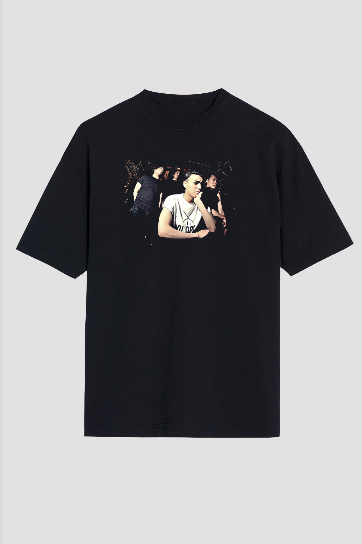 Crystal Lake Baskılı Unisex Siyah Oversize Tişört - Tshirt