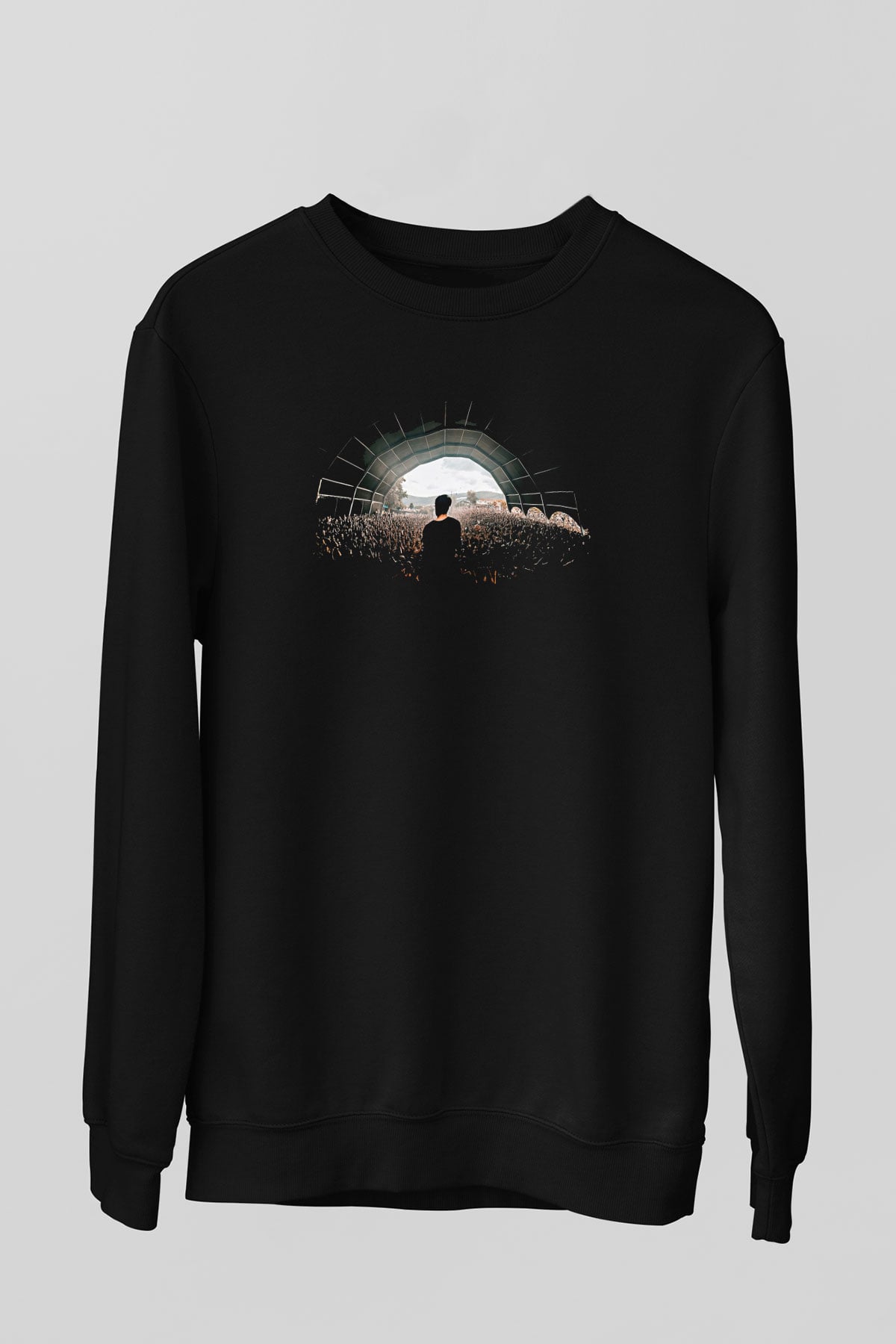 Crystal Lake Baskılı Unisex Siyah Sweatshirt