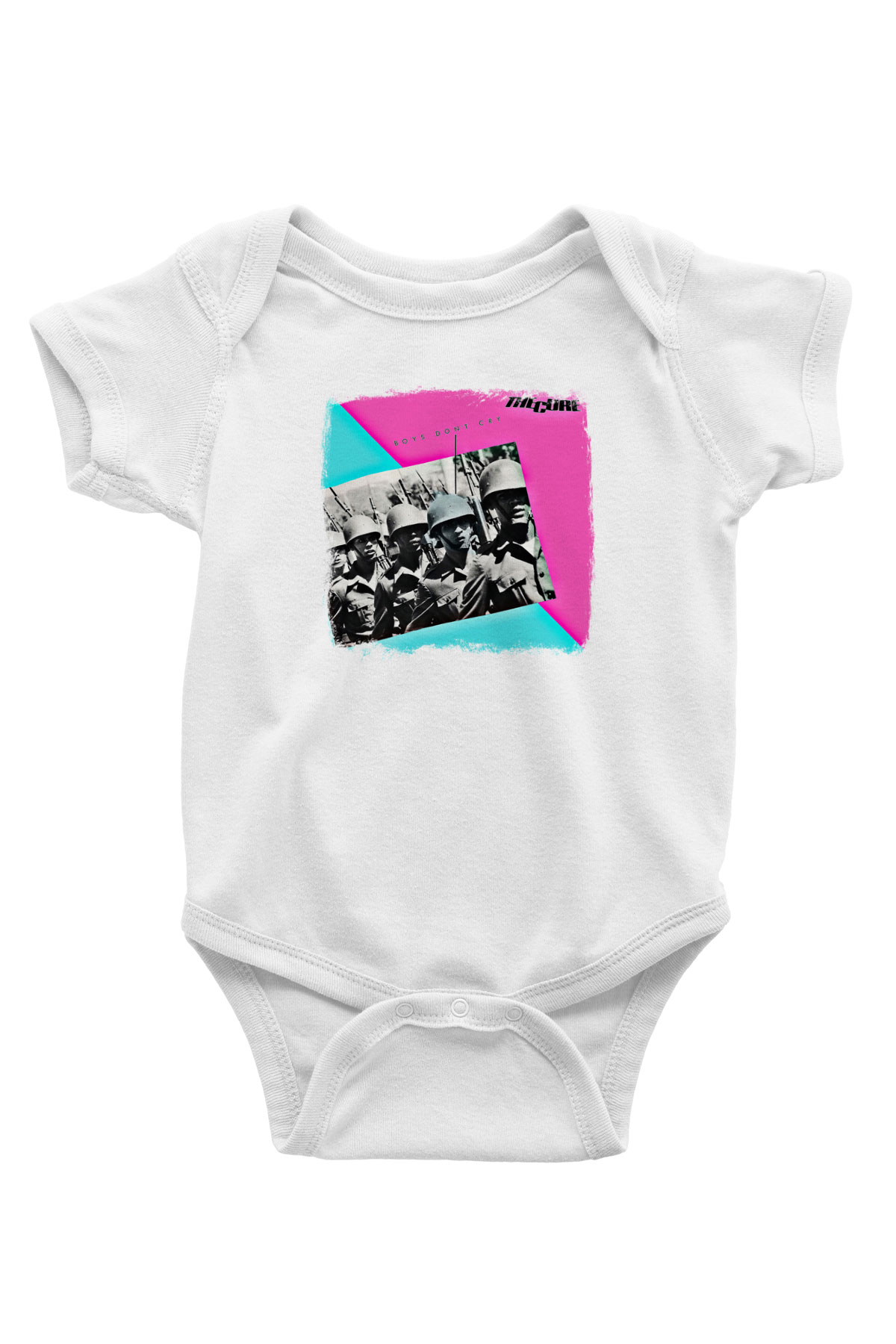 Cure Baskılı Unisex Beyaz Bebek Body - Zıbın