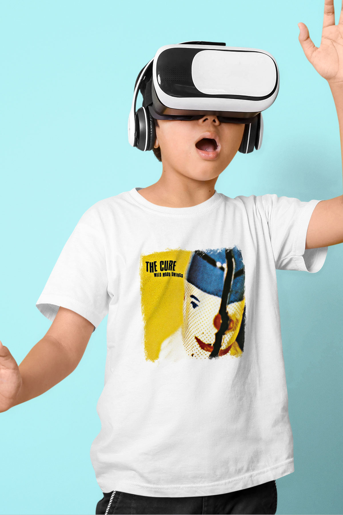 Cure Baskılı Unisex Beyaz Çocuk Tişört