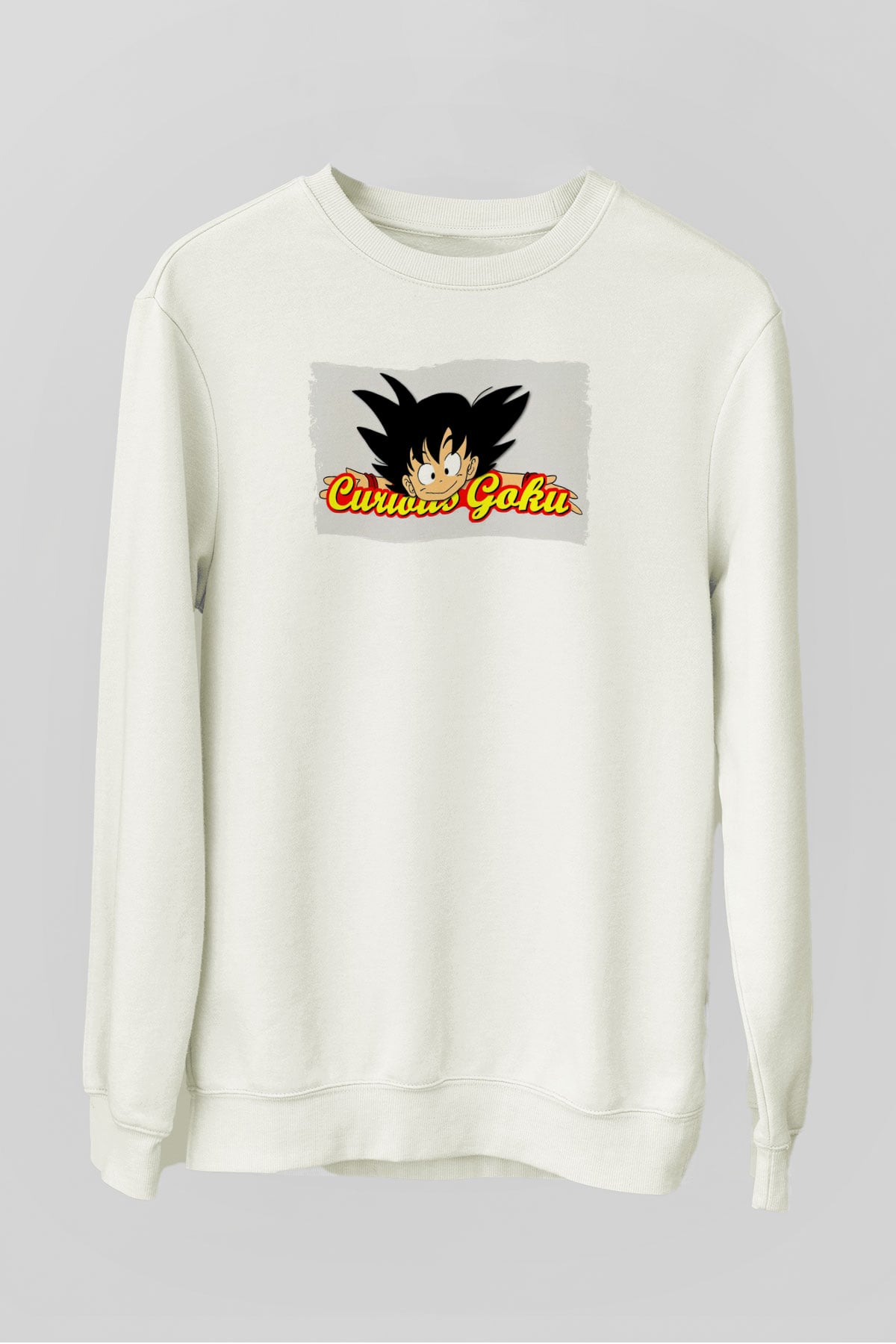 Curious George Beyaz Unisex Sweatshirt