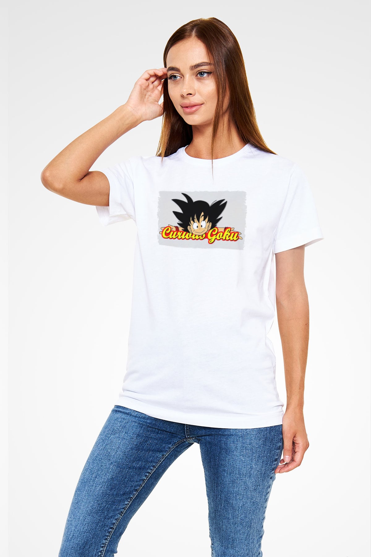 Curious George Beyaz Unisex Tişört T-Shirt