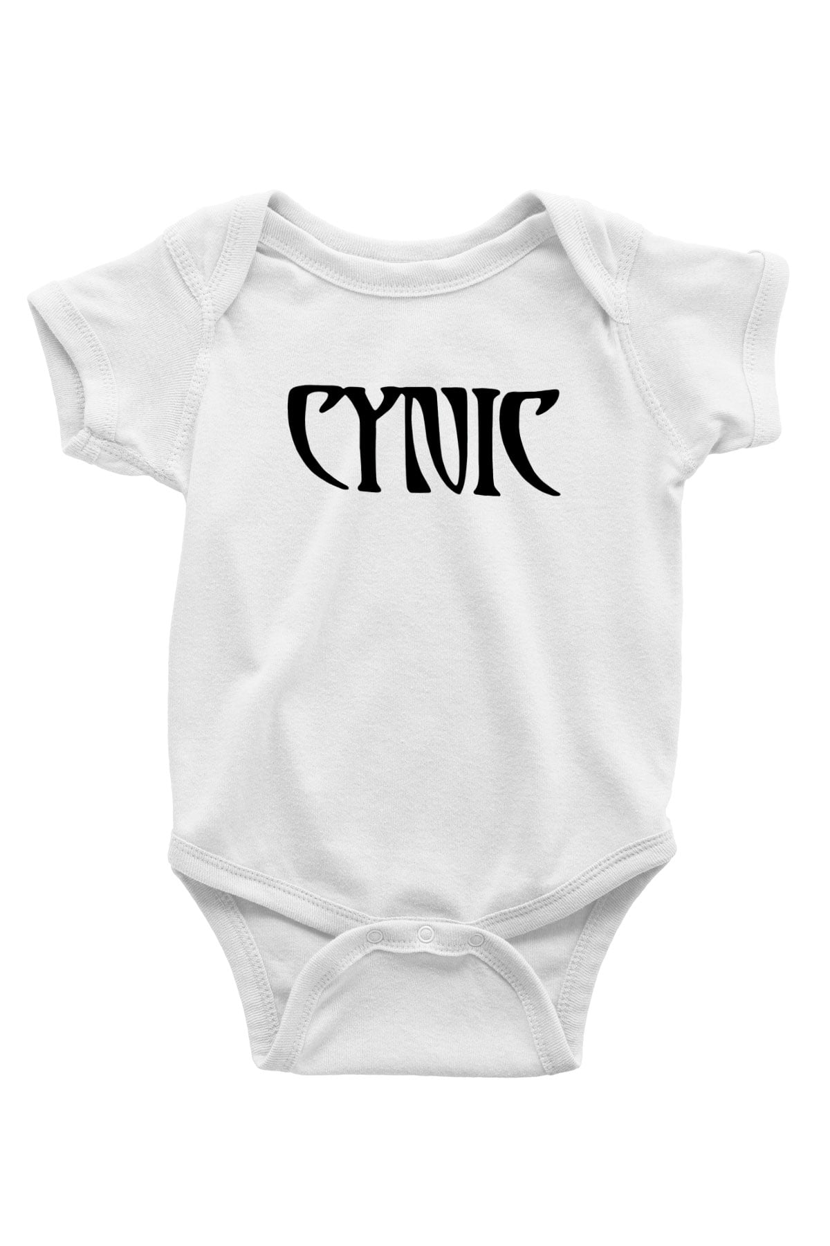 Cynic Baskılı Beyaz Unisex Bebek Body - Zıbın