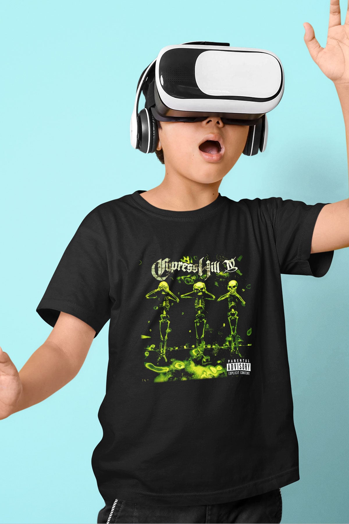 Cypress Hill Baskılı Siyah Unisex Çocuk Tişört