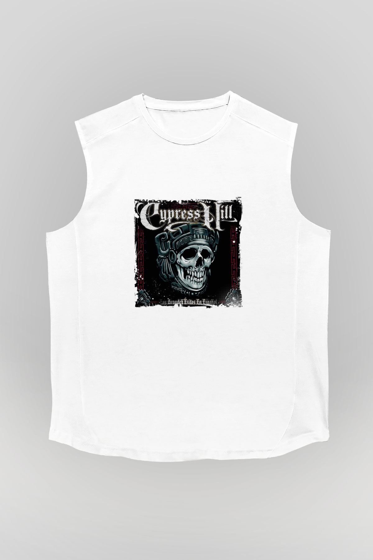 Cypress Hill Baskılı Unisex Beyaz Kolsuz Tişört