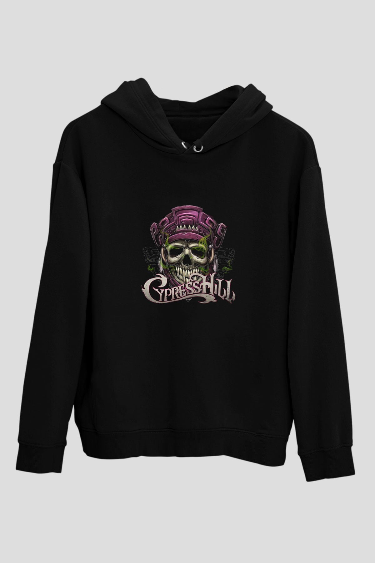 Cypress Hill Baskılı Unisex Siyah Hoodie