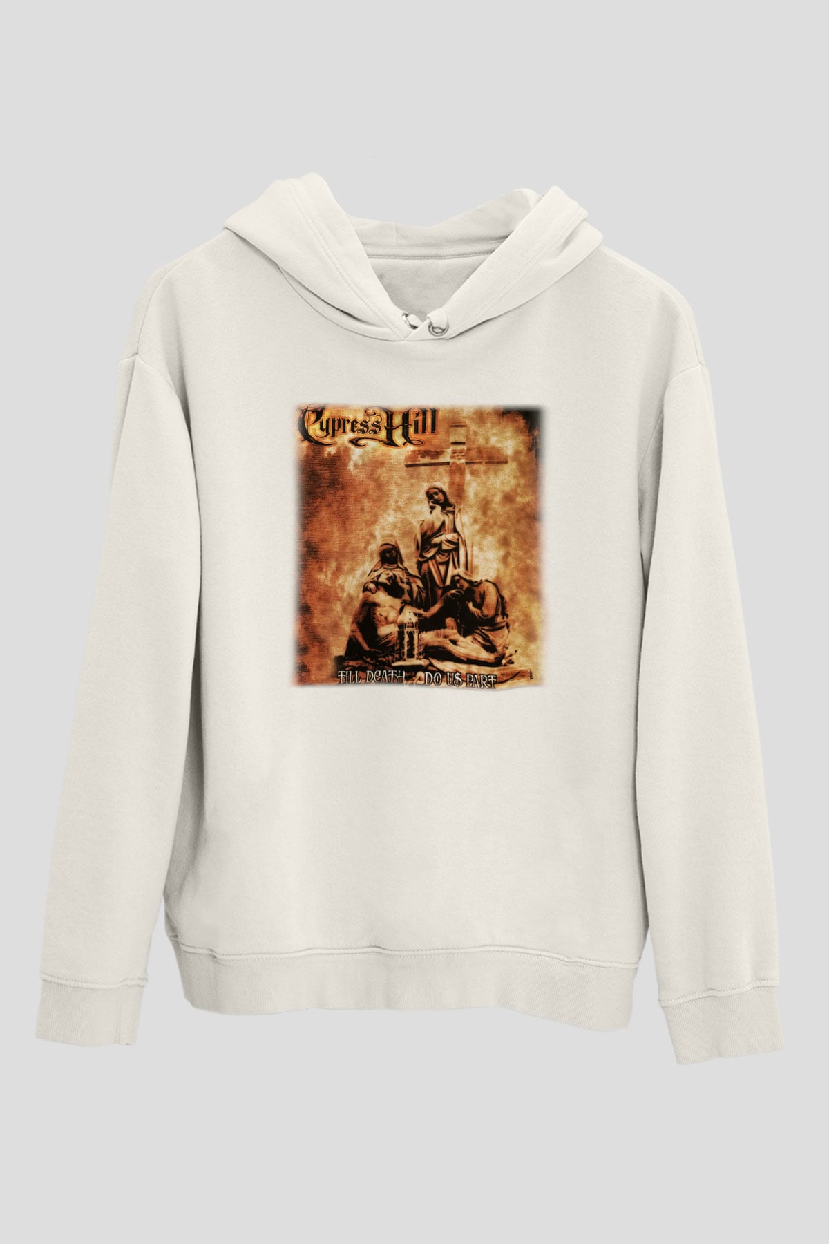 Cypress Hill Beyaz Unisex Kapşonlu Sweatshirt