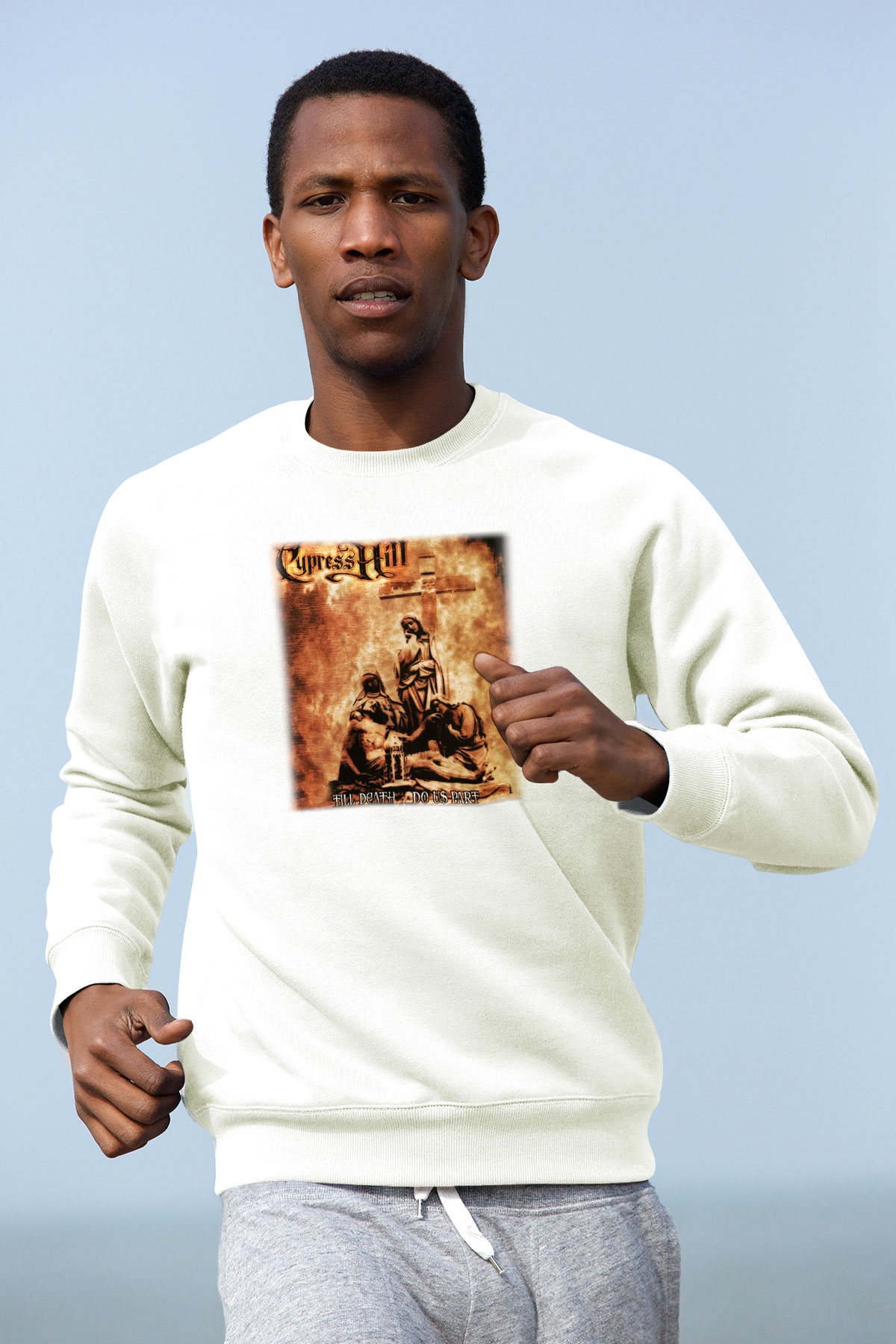 Cypress Hill Beyaz Unisex Sweatshirt