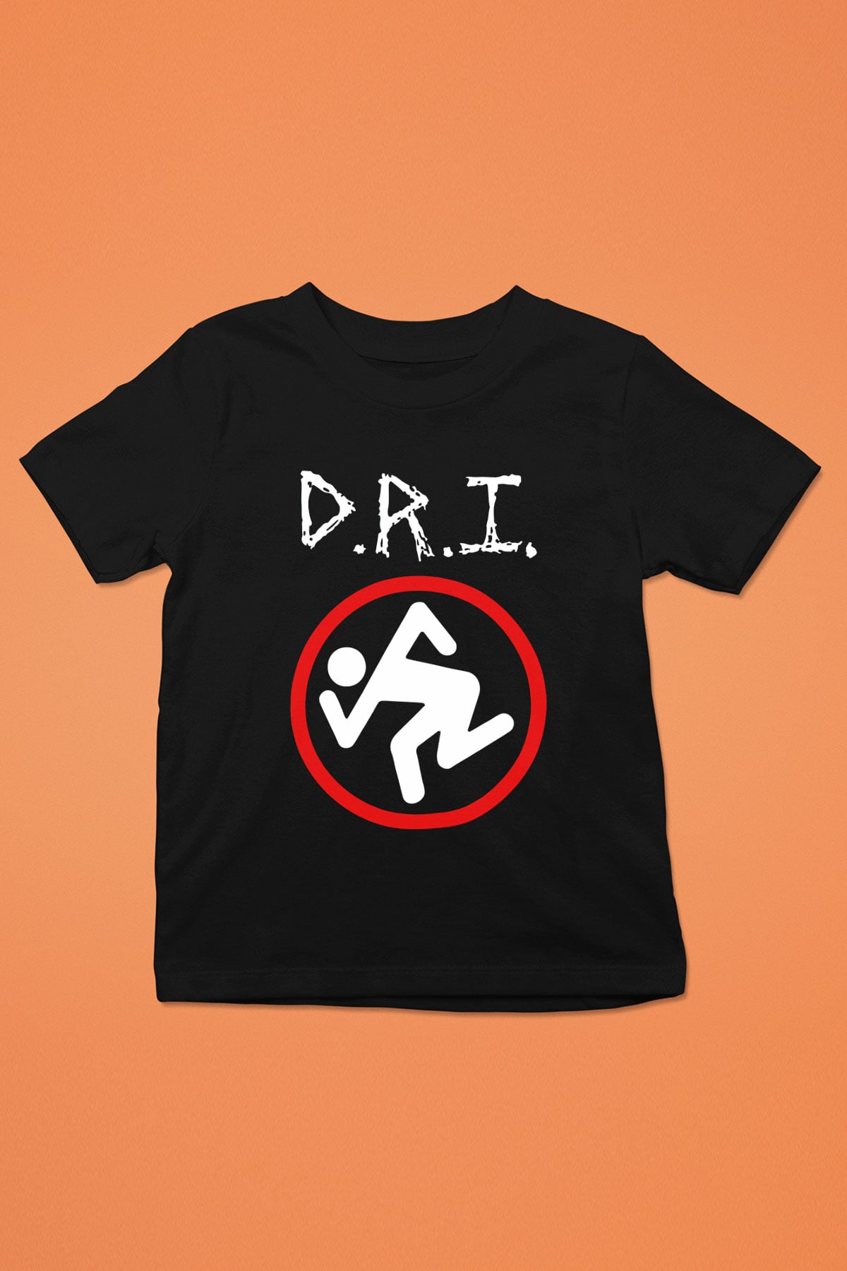 D.R.I Baskılı Siyah Unisex Çocuk Tişört