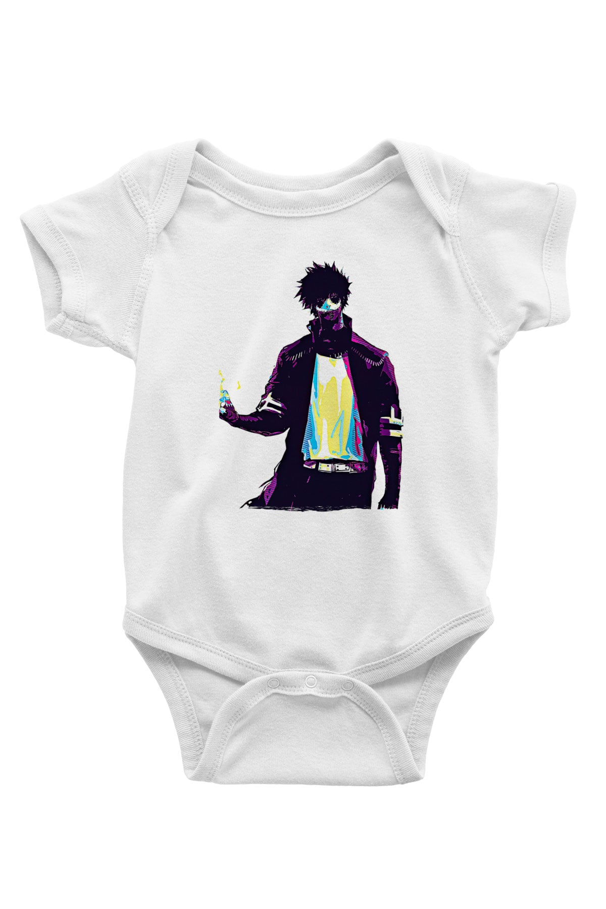 Dabi Baskılı Beyaz Unisex Bebek Body - Zıbın