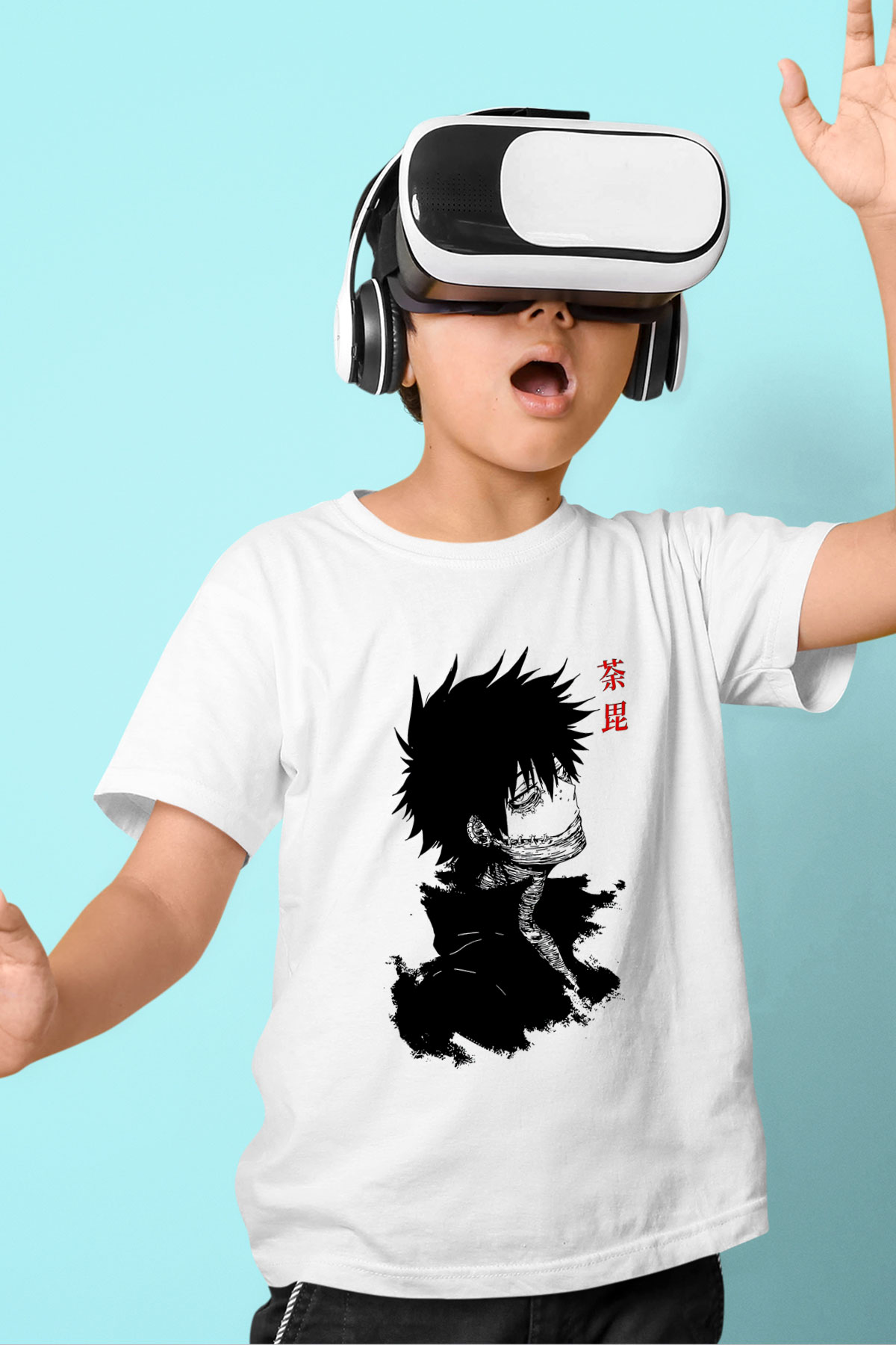 Dabi Baskılı Beyaz Unisex Beyaz Çocuk Tişört - Tshirt