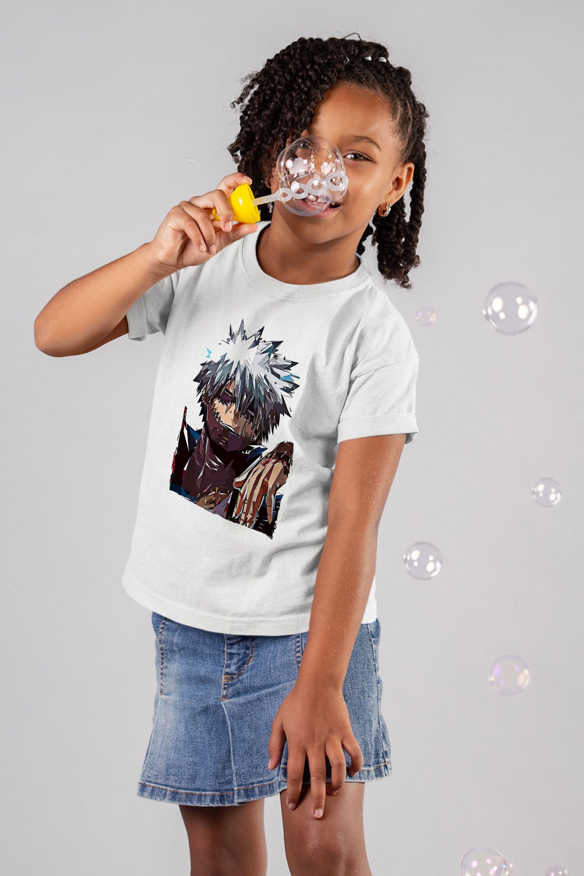 Dabi Baskılı Beyaz Unisex Beyaz Çocuk Tişört - Tshirt