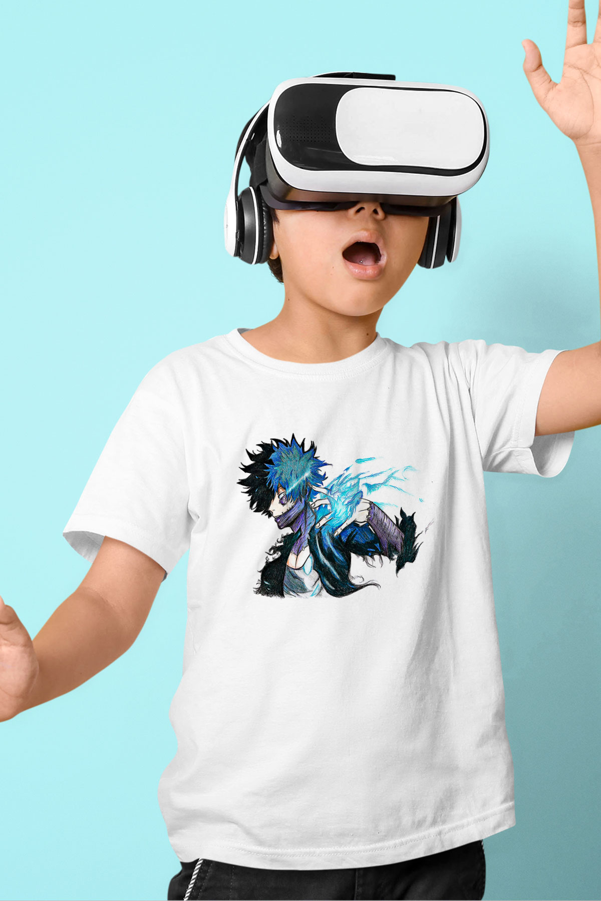 Dabi Baskılı Beyaz Unisex Beyaz Çocuk Tişört - Tshirt