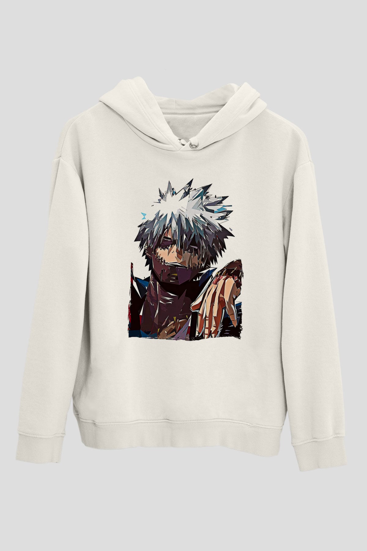 Dabi Baskılı Beyaz Unisex Hoodie