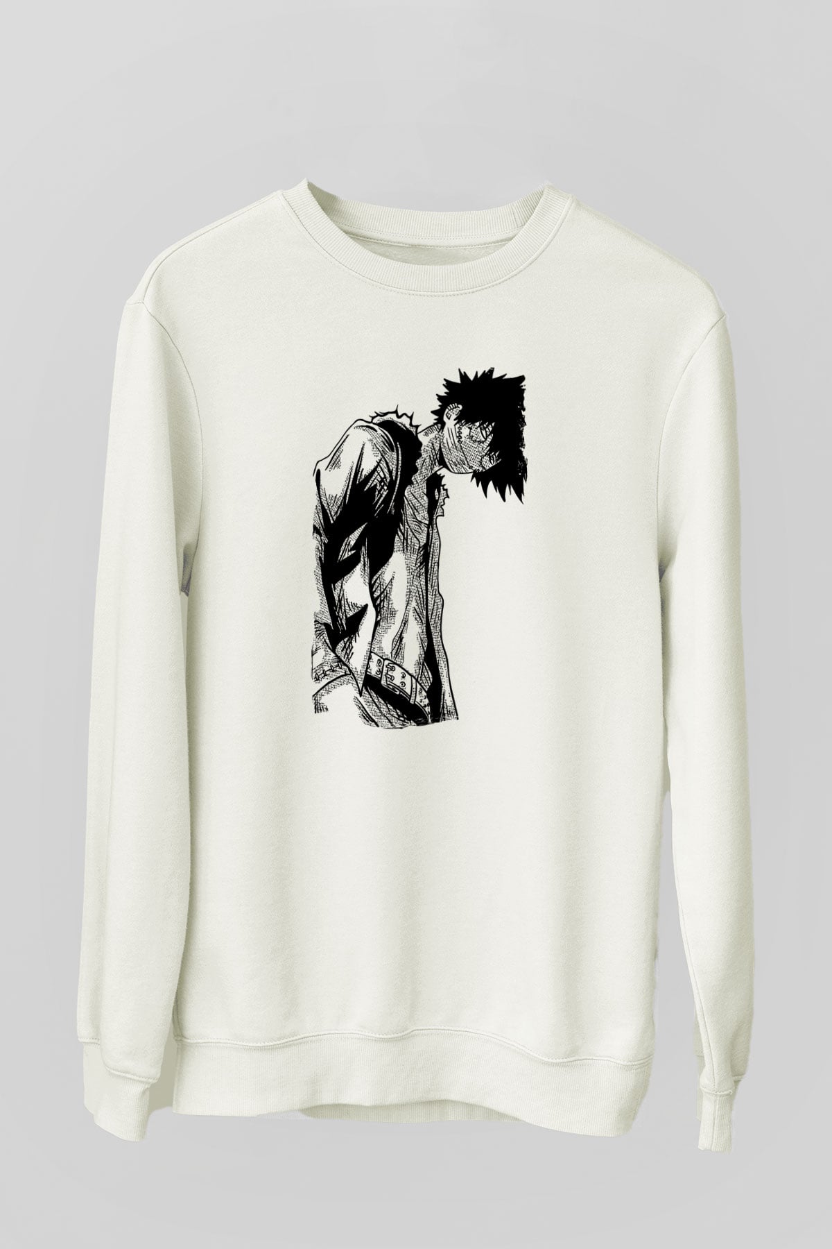 Dabi Baskılı Beyaz Unisex Sweatshirt