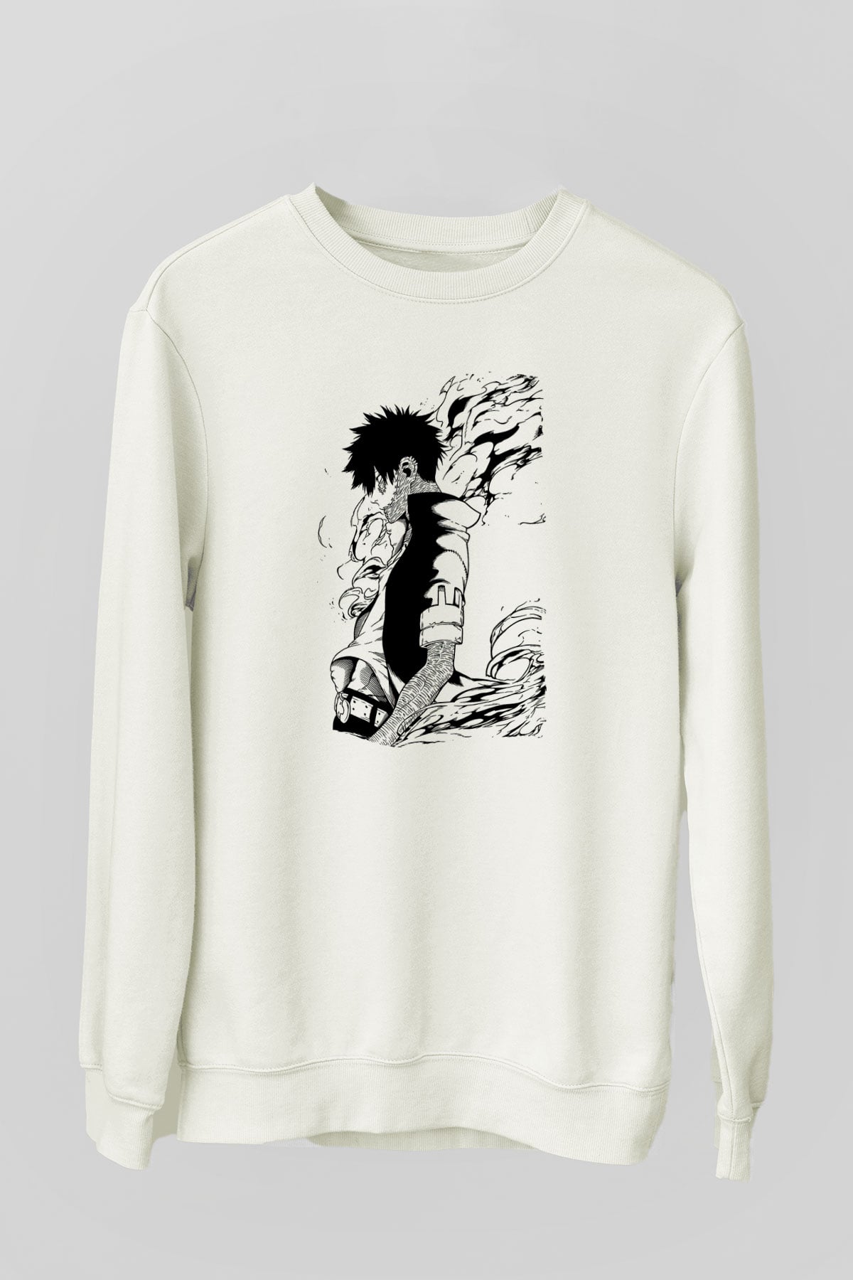 Dabi Baskılı Beyaz Unisex Sweatshirt