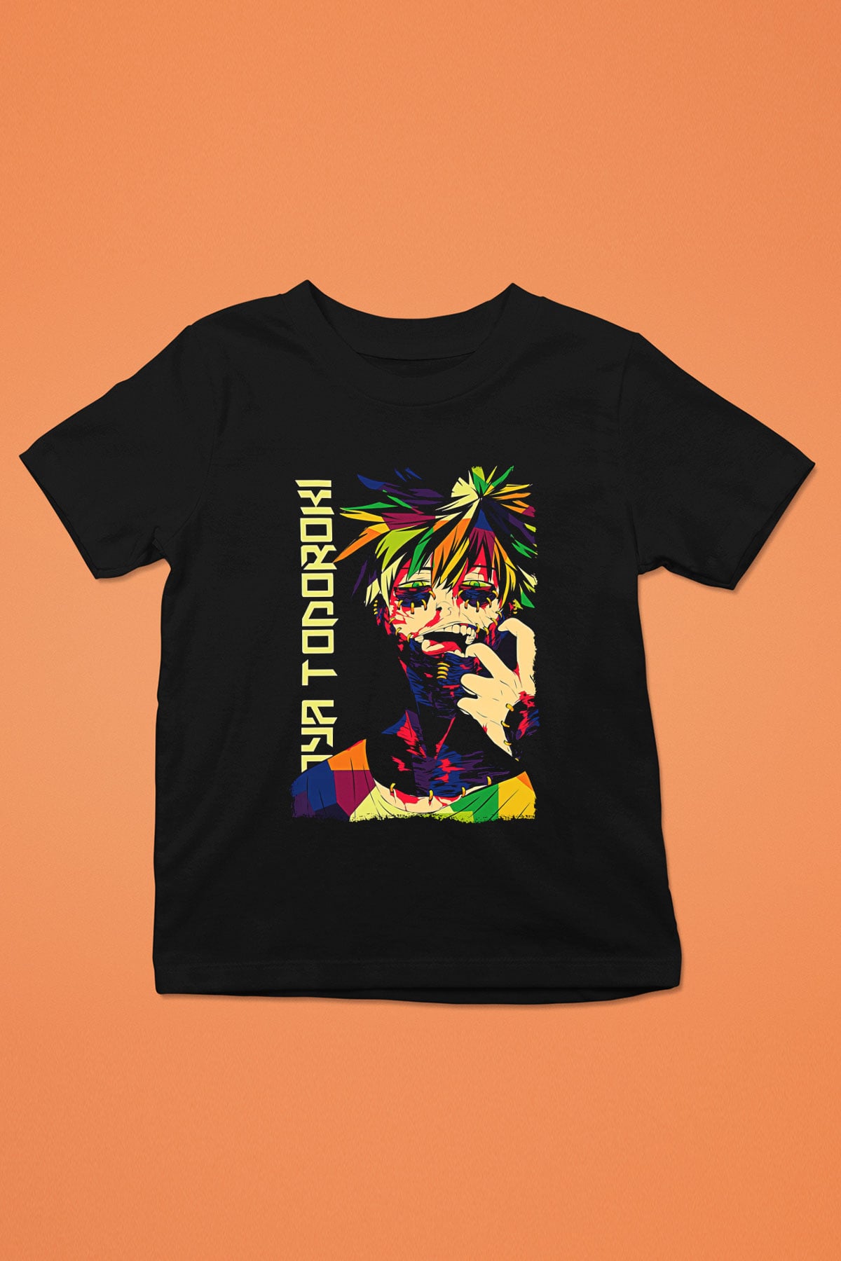 Dabi Baskılı Unisex Siyah Çocuk Tişört - Tshirt
