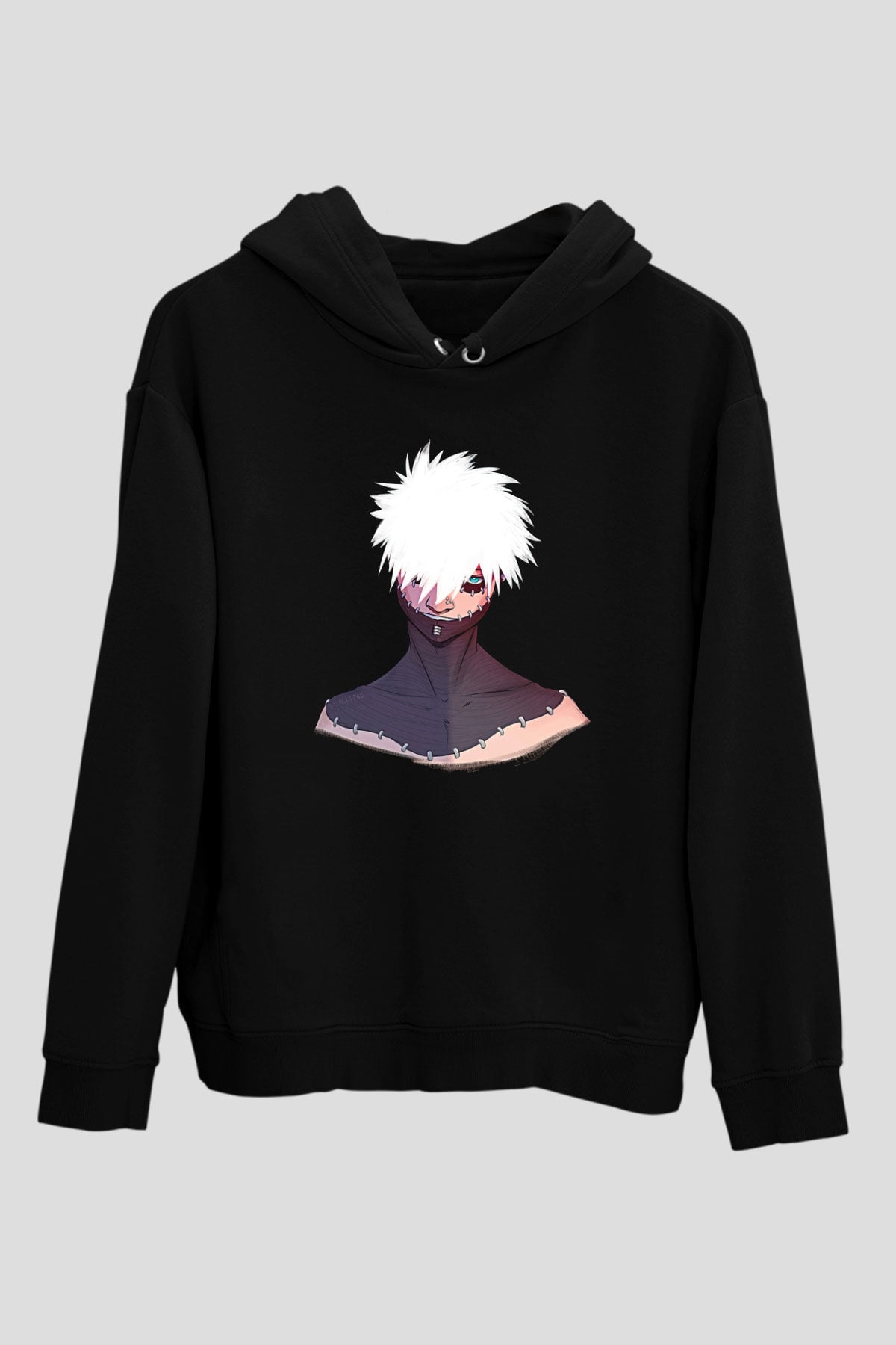 Dabi Baskılı Unisex Siyah Hoodie
