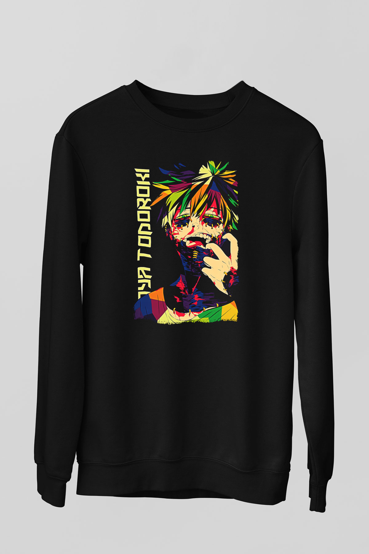 Dabi Baskılı Unisex Siyah Sweatshirt
