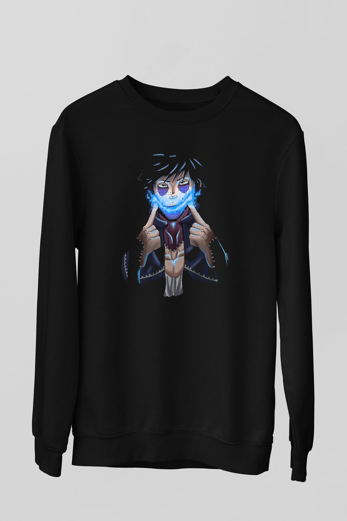 Dabi Baskılı Unisex Siyah Sweatshirt