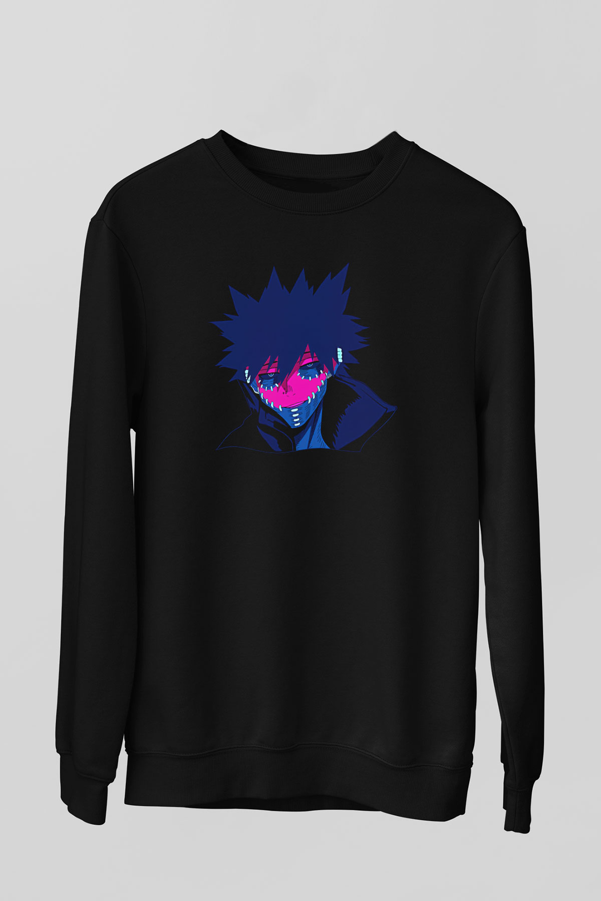 Dabi Baskılı Unisex Siyah Sweatshirt