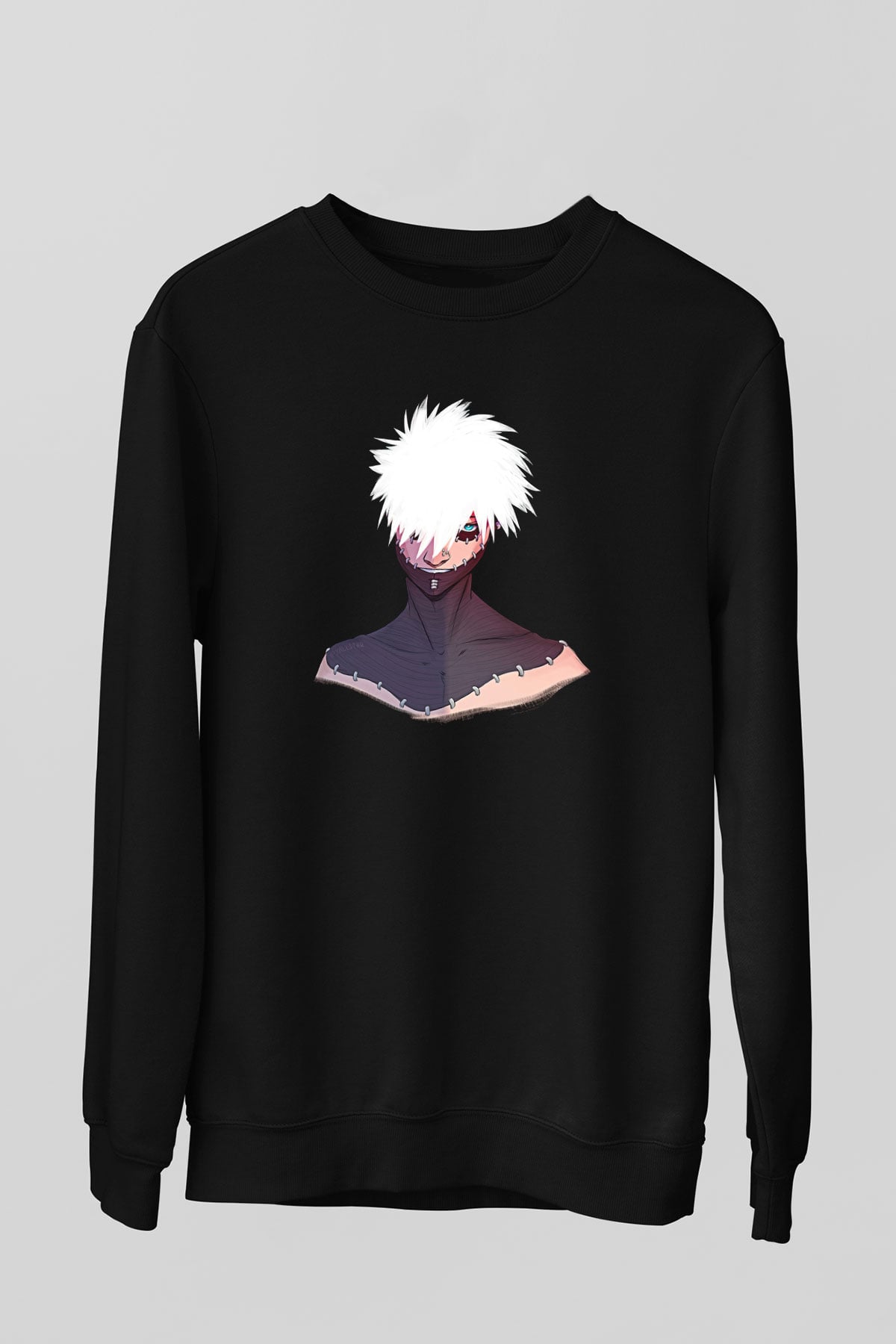 Dabi Baskılı Unisex Siyah Sweatshirt
