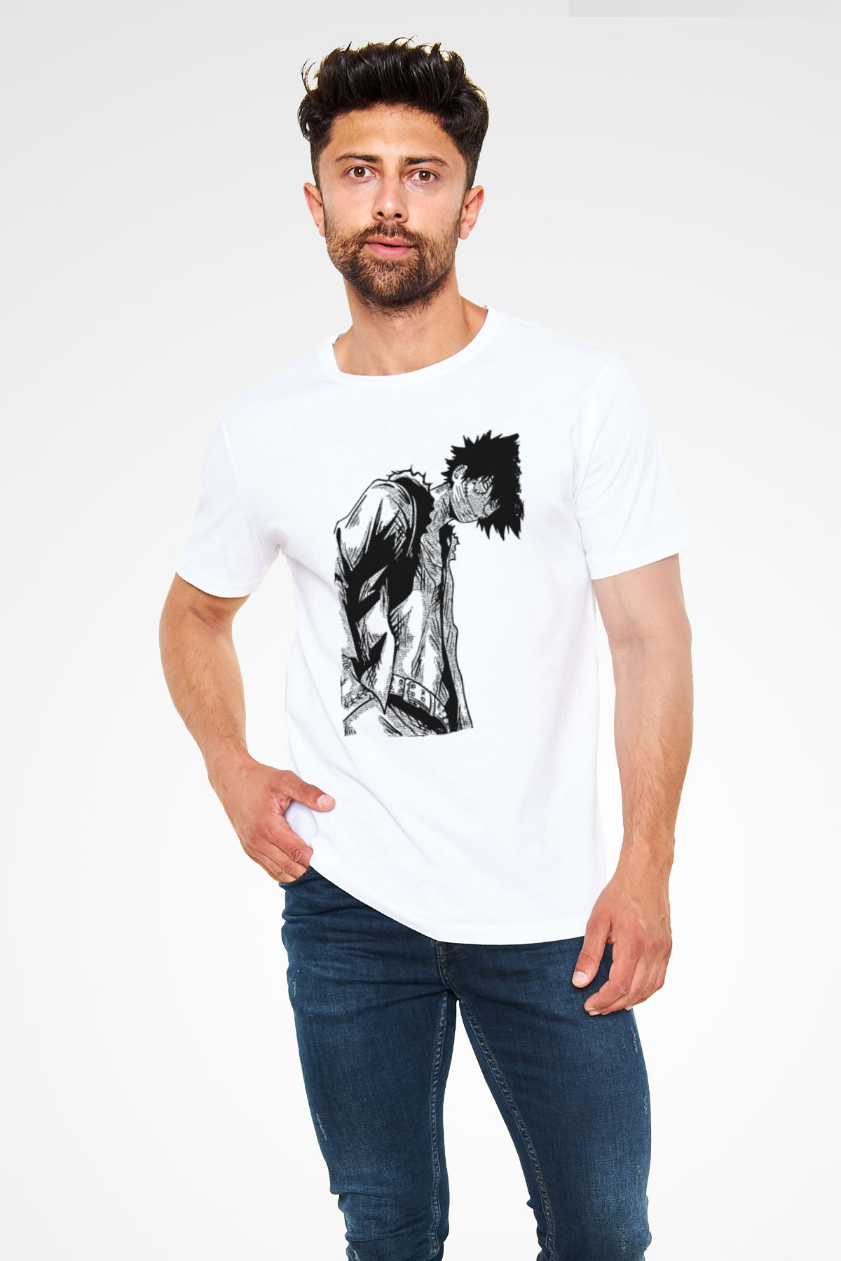 Dabi Unisex Baskılı Beyaz Tişört - Tshirt