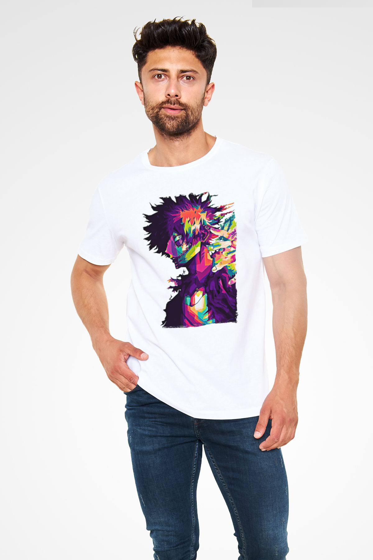 Dabi Unisex Baskılı Beyaz Tişört - Tshirt
