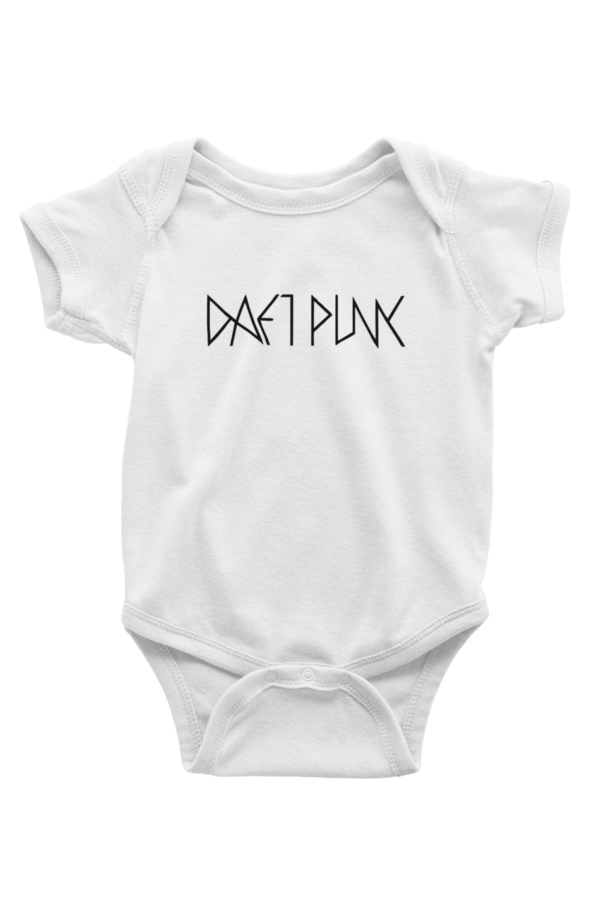 Daft Punk Baskılı Beyaz Unisex Bebek Body - Zıbın