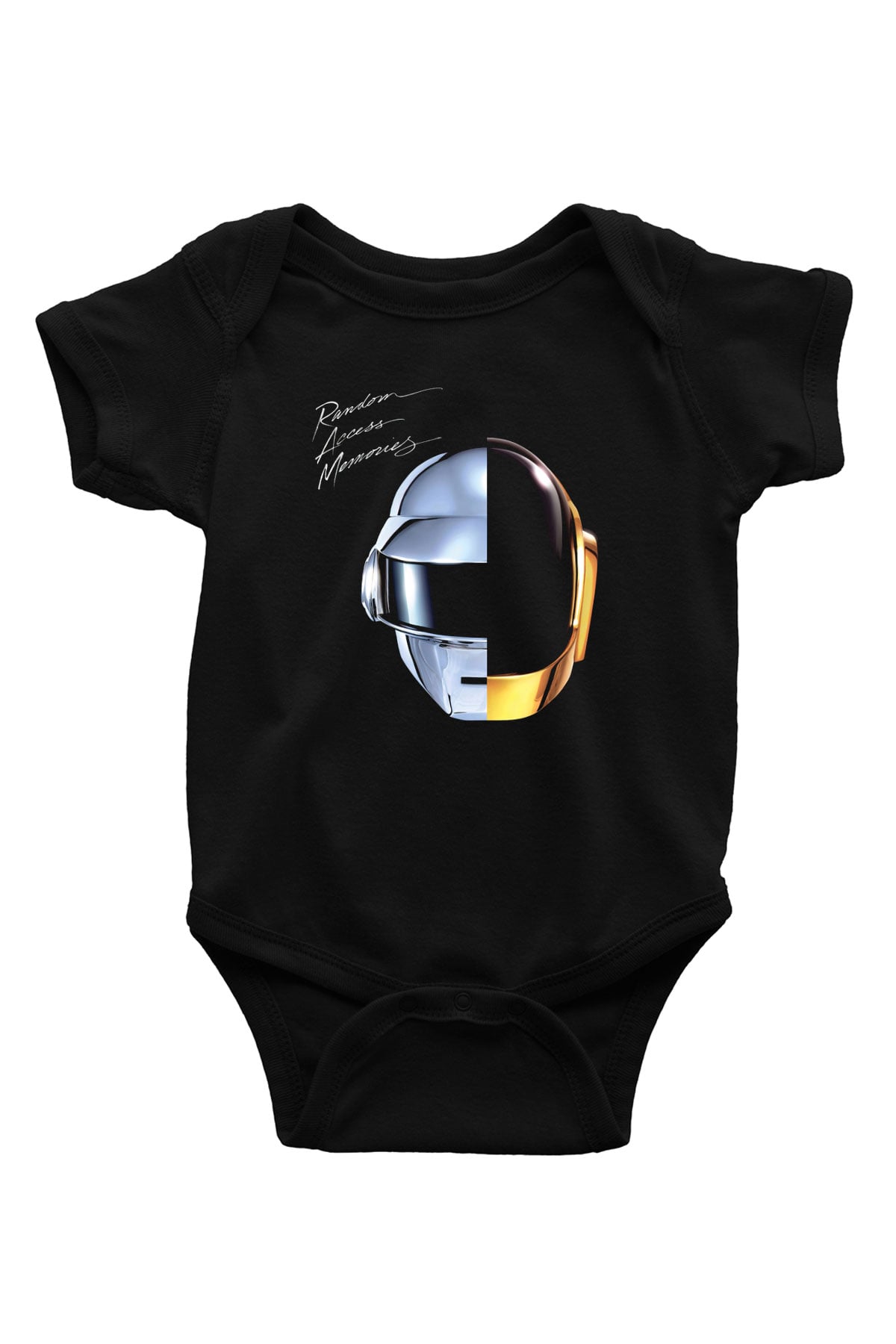 Daft Punk Baskılı Siyah Bebek Body - Zıbın