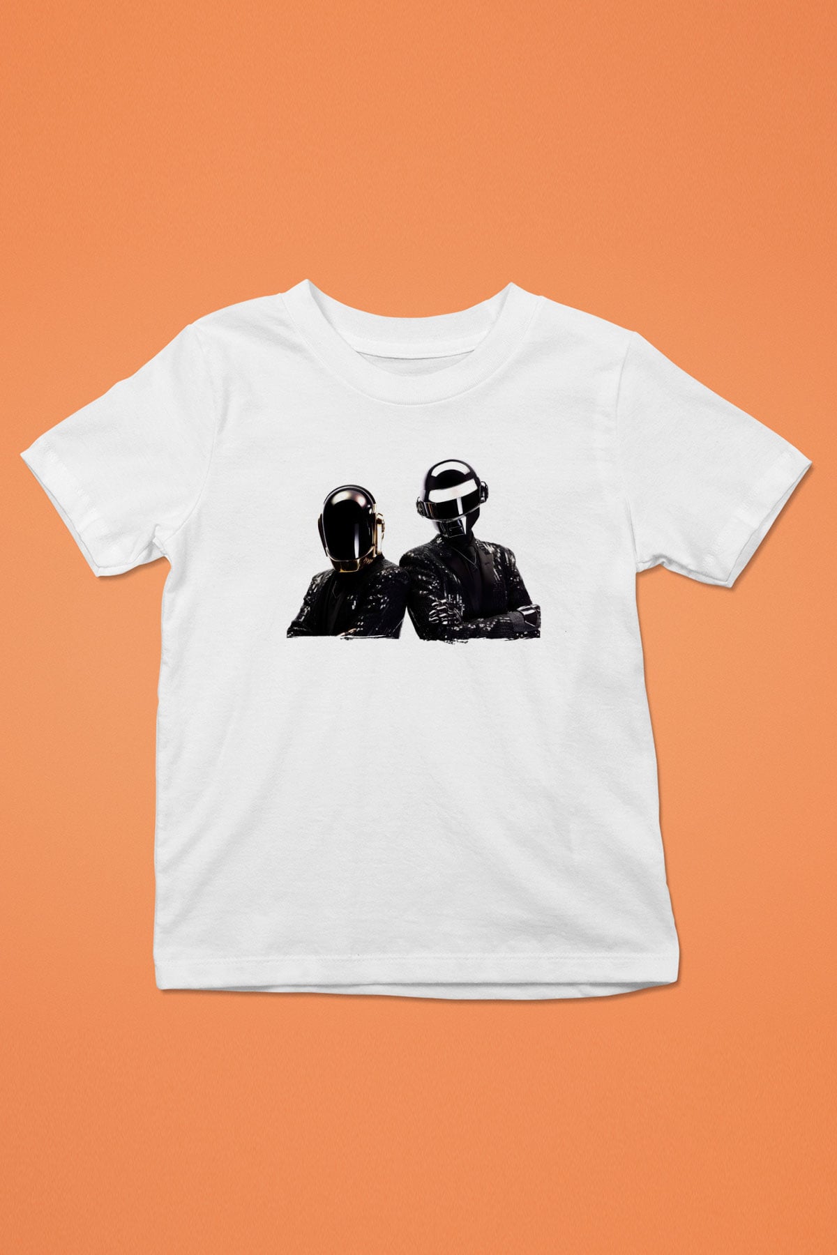 Daft Punk Beyaz Unisex Çocuk Tişört