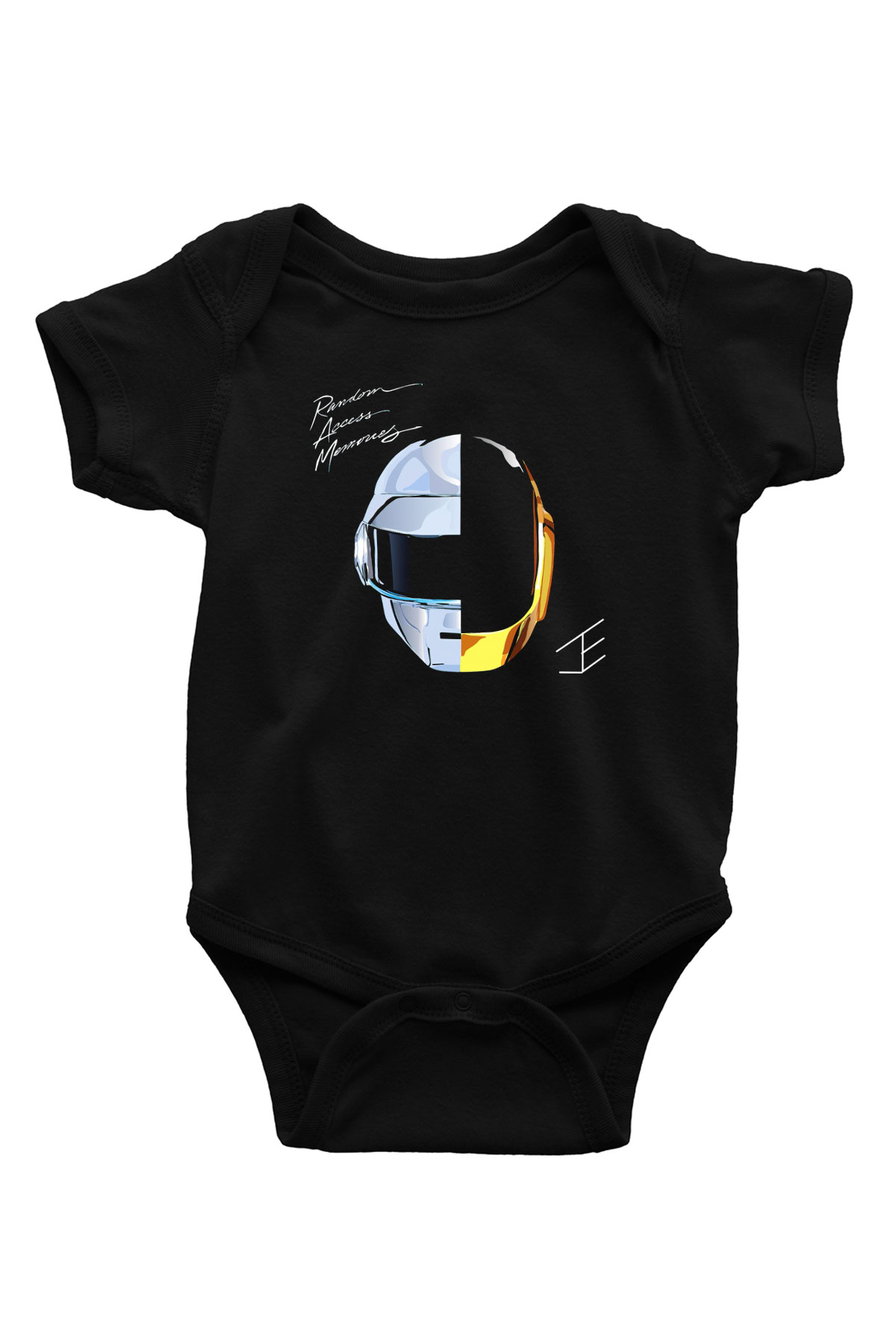 Daft Punk Siyah Bebek Body - Zıbın