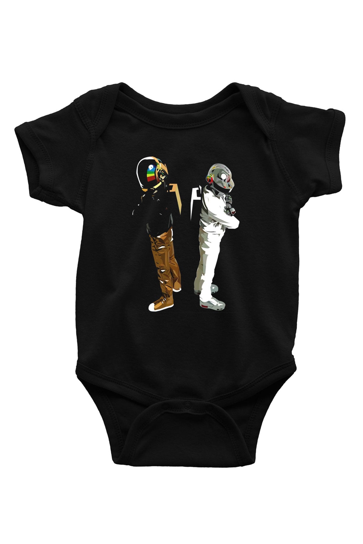 Daft Punk Siyah Bebek Body - Zıbın