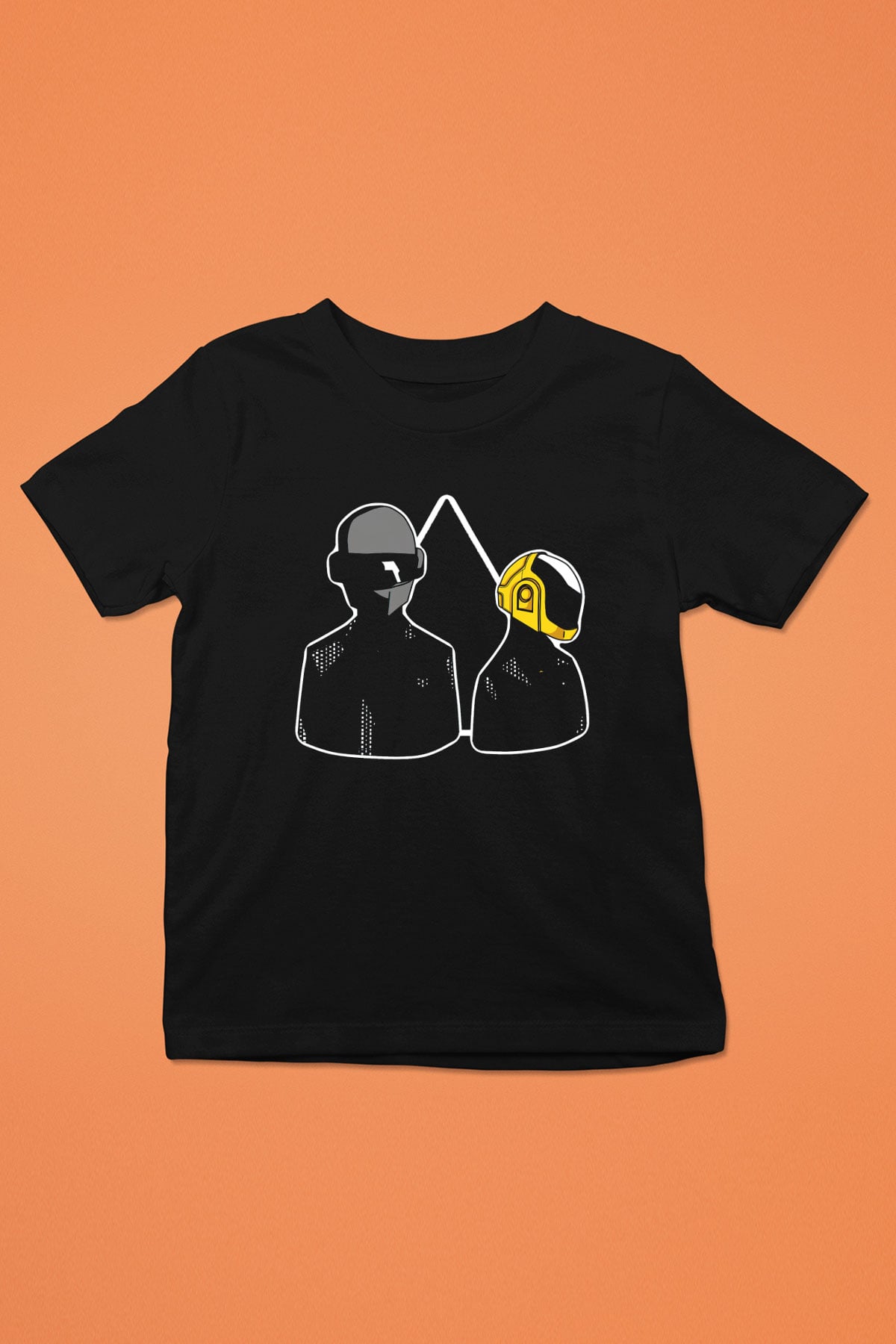 Daft Punk Siyah Unisex Çocuk Tişört
