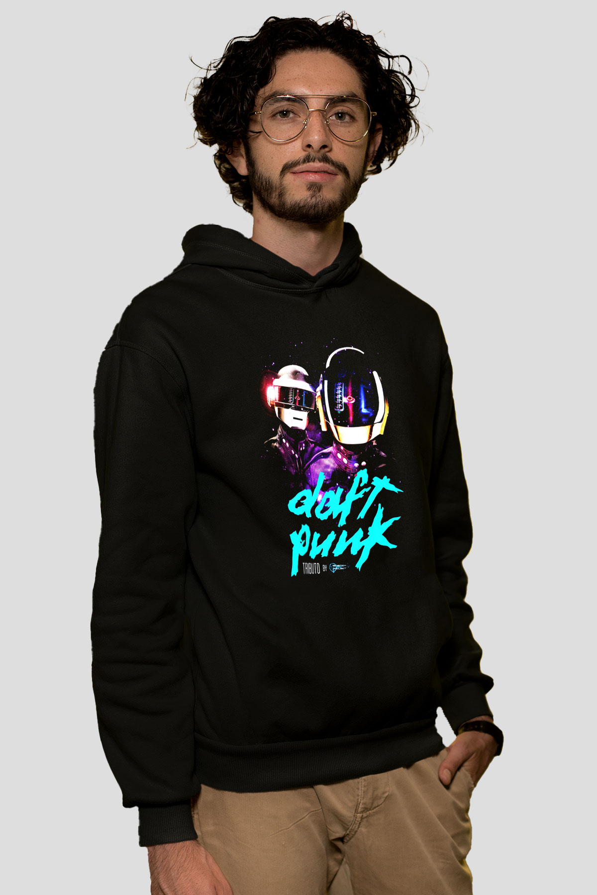 Daft Punk Siyah Unisex Hoodie